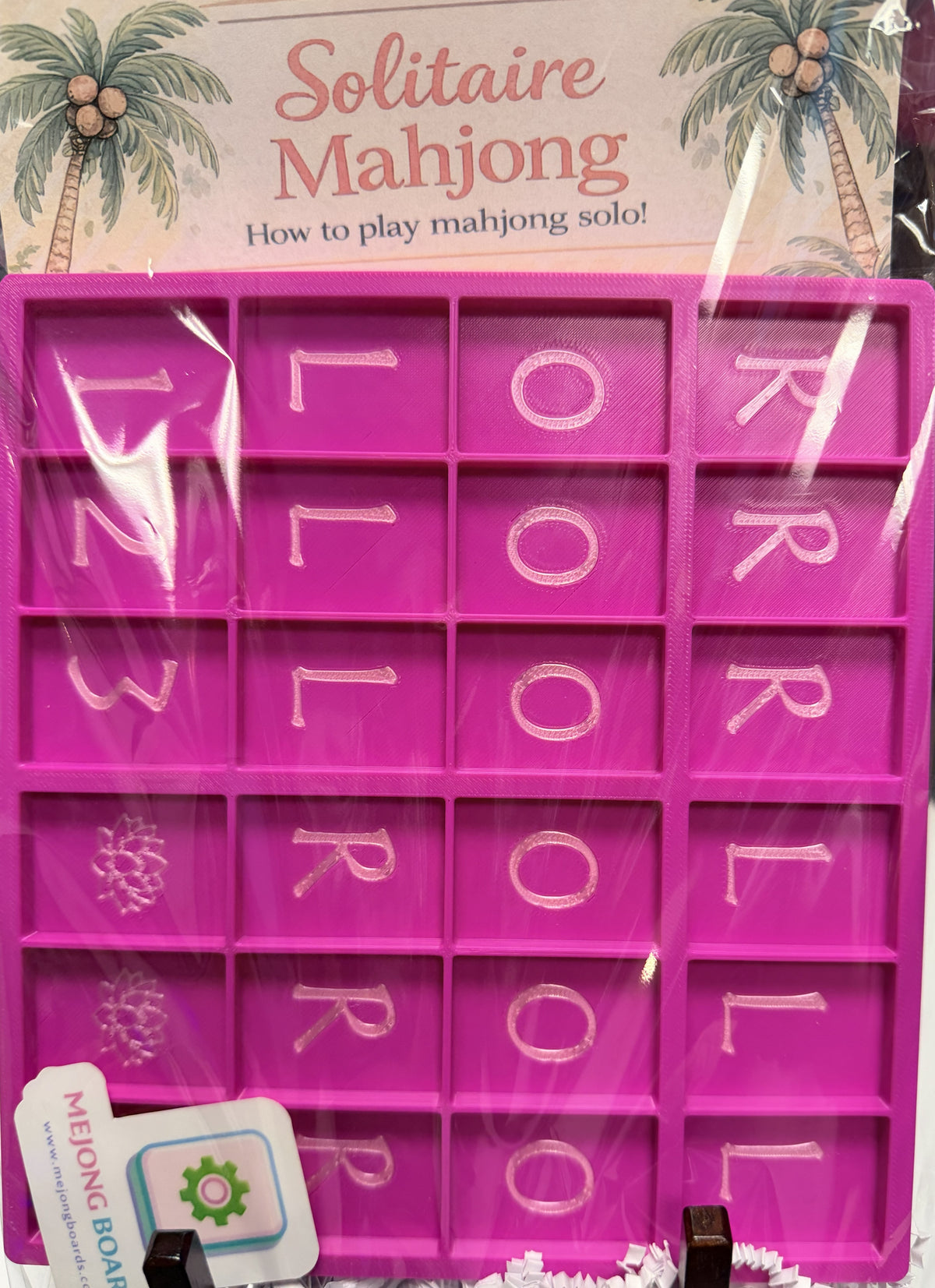 Mejong Boards - Fuschsia w/ Pink Square Edge Style