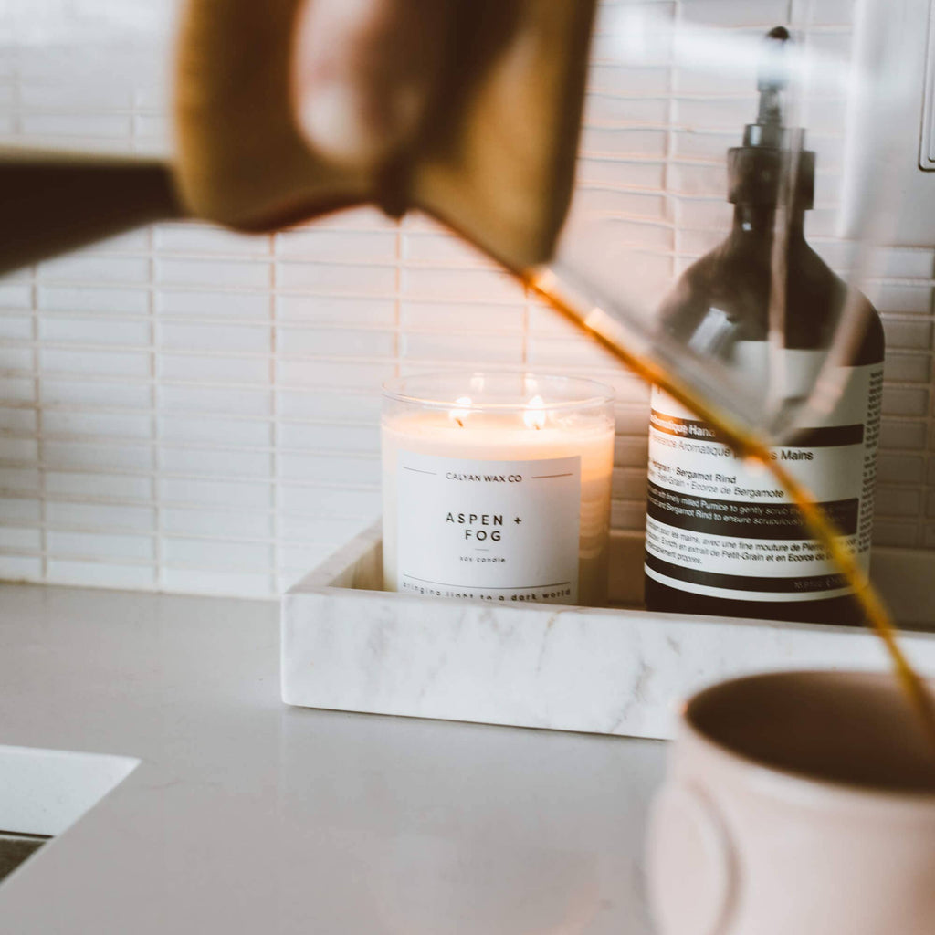 Calyan Aspen + Fog - Glass Tumbler Soy Candle