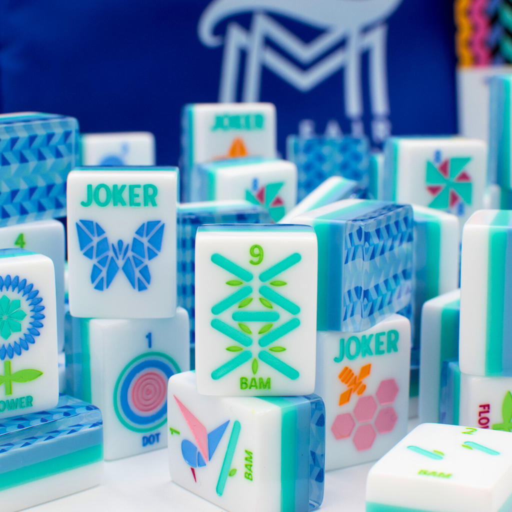 My Fair Mahjong Crystal Prism Blue Mahjong Tile Set