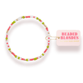 Beaded Blondes Alpha Gamma Delta Sprinkle Bracelet Standard 6.75 inch