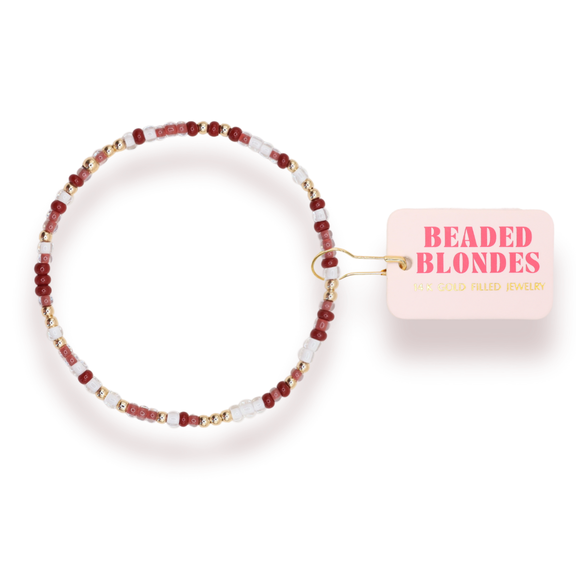 Beaded Blondes Alpha Phi Sprinkle Bracelet Standard 6.75 inch