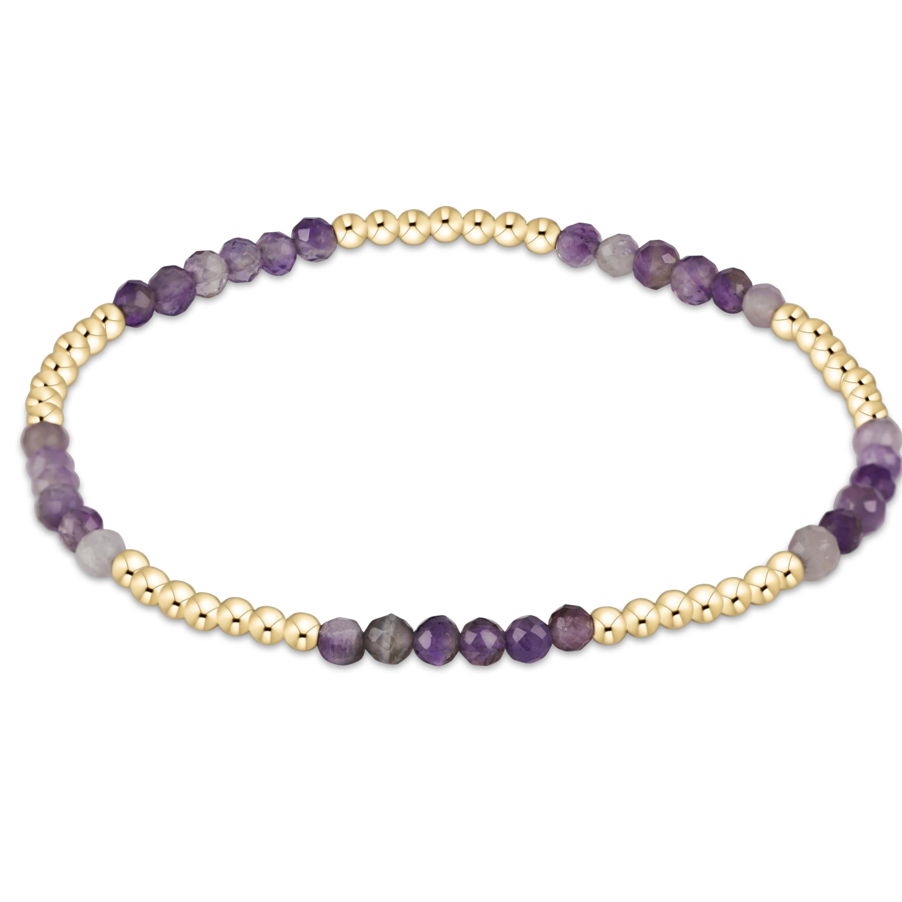 enewton Blissful Pattern 2.5mm Bead Bracelet - Amethyst