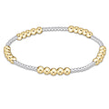 enewton Classic Blissful Pattern 2mm Bead Bracelet - 4mm Mixed Metal