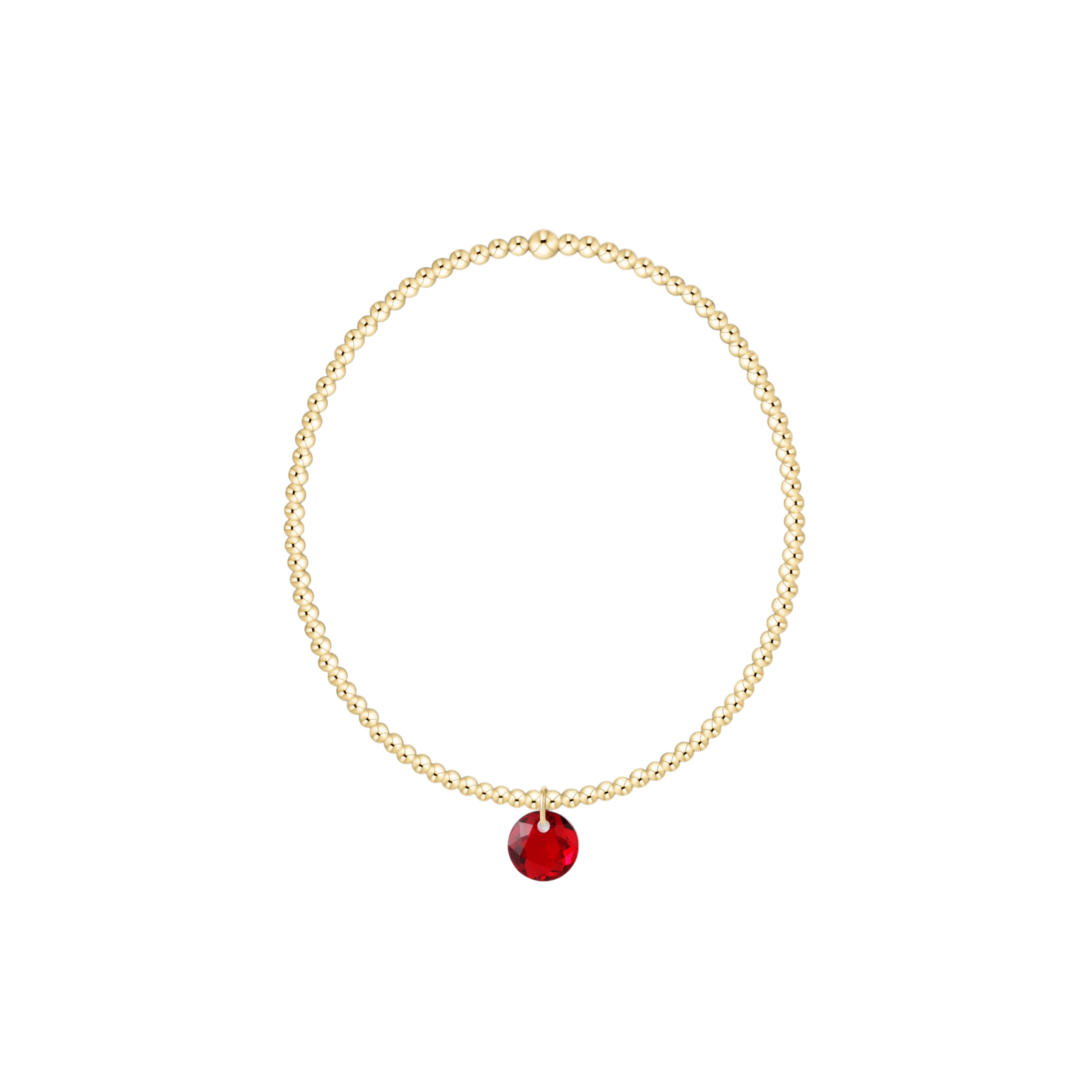 enewton Reflection Birthstone Classic Gold 2mm Bracelet - Small Charm - January