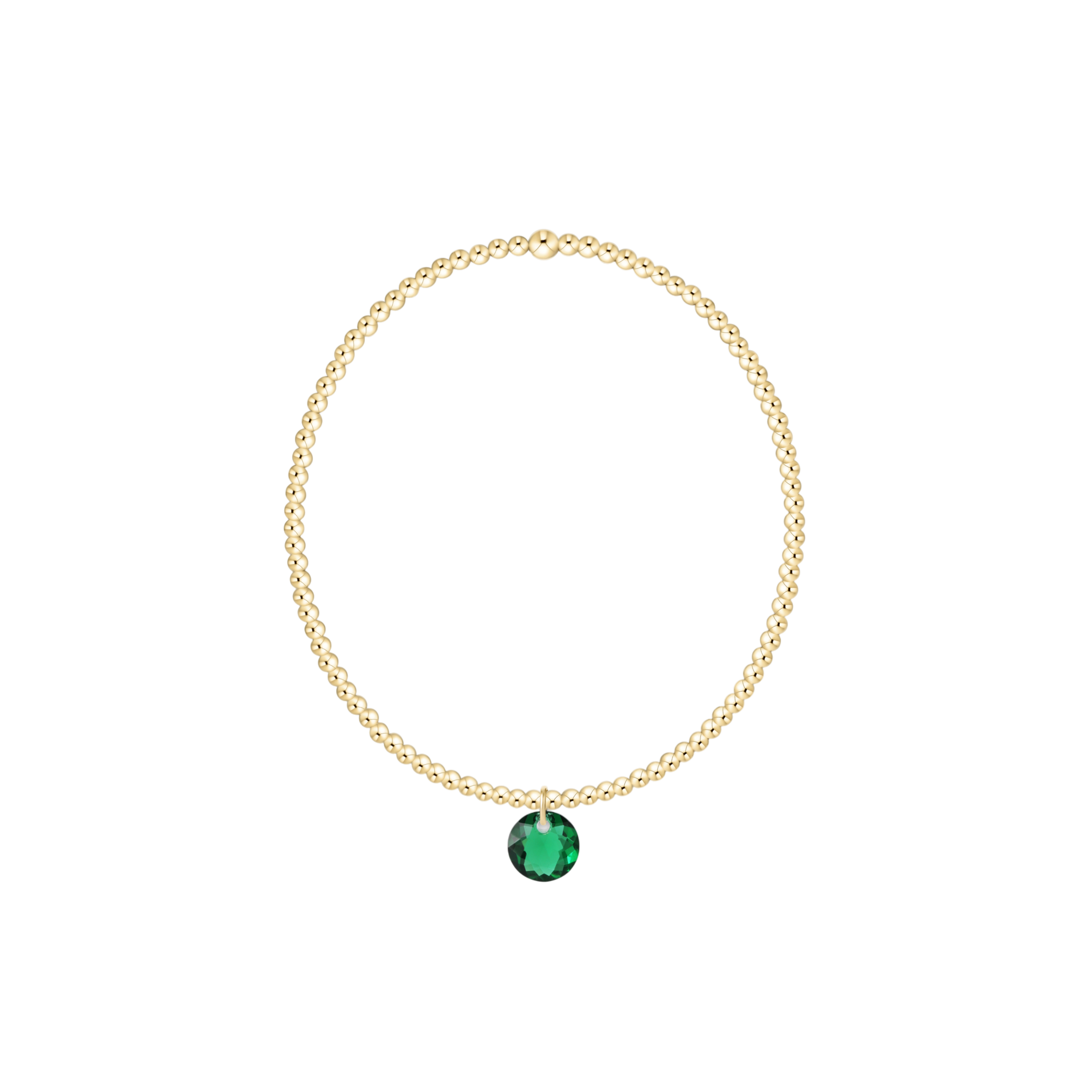 enewton Reflection Birthstone Classic Gold 2mm Bracelet - Small Charm - May
