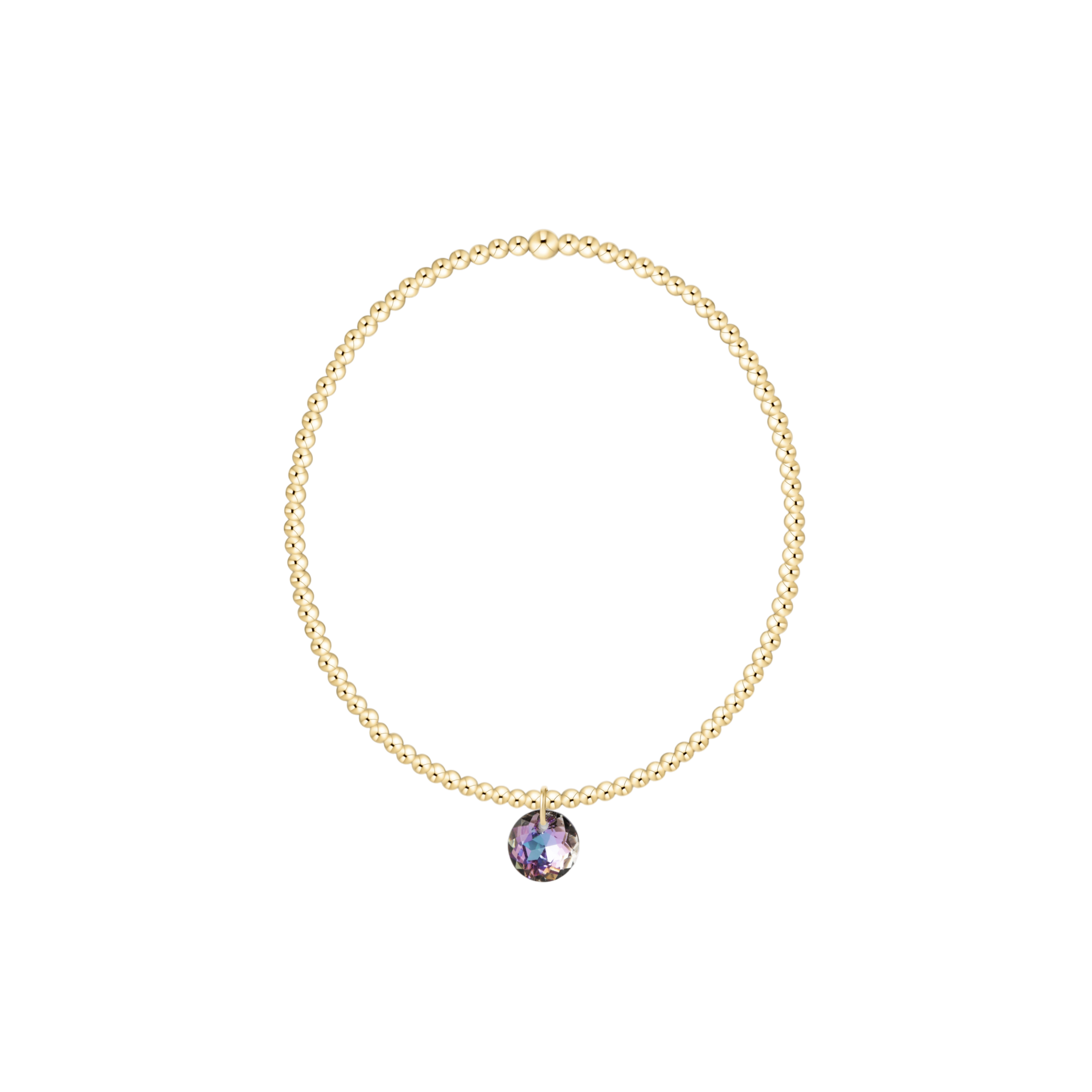 enewton Reflection Birthstone Classic Gold 2mm Bracelet - Small Charm - June