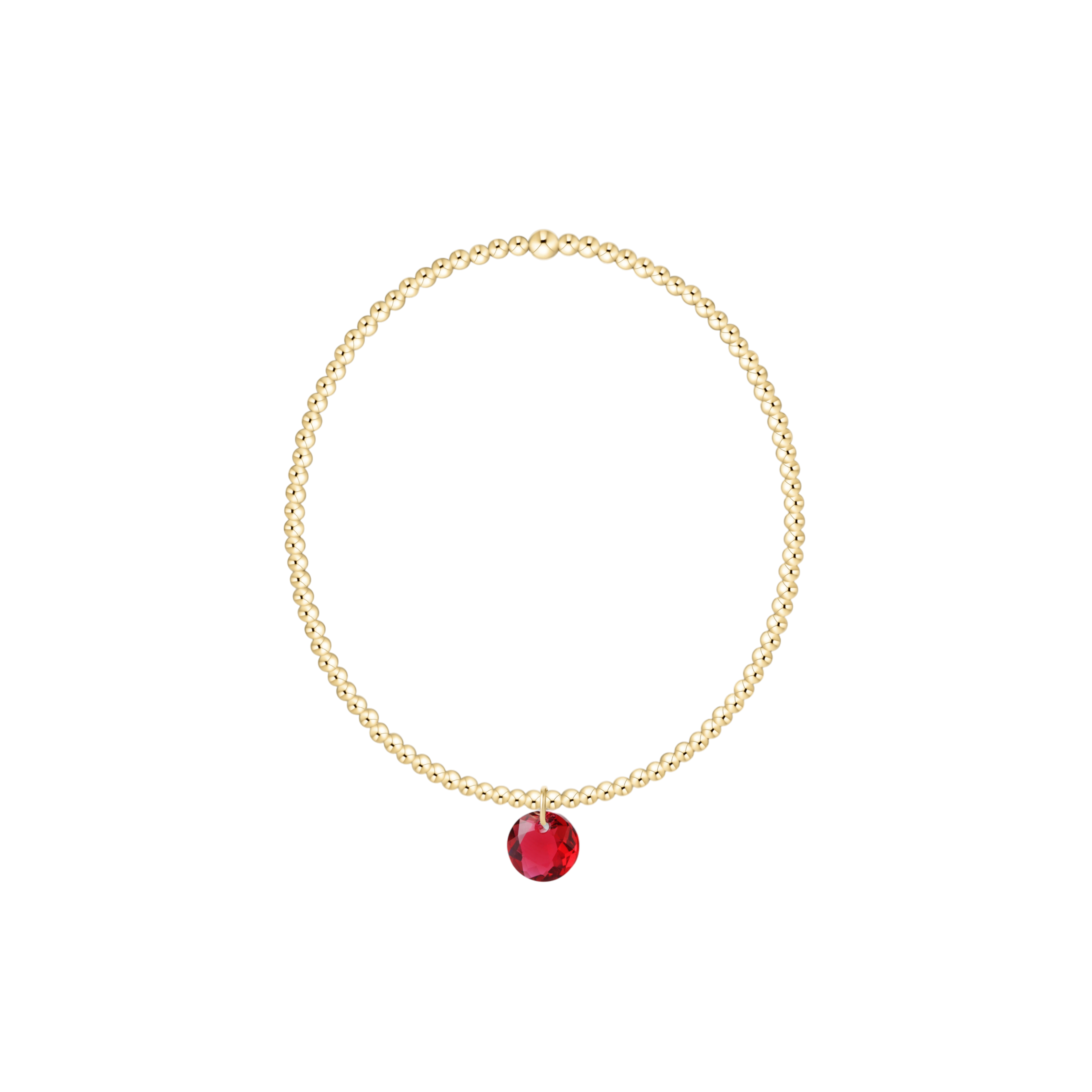 enewton Reflection Birthstone Classic Gold 2mm Bracelet - Small Charm - July