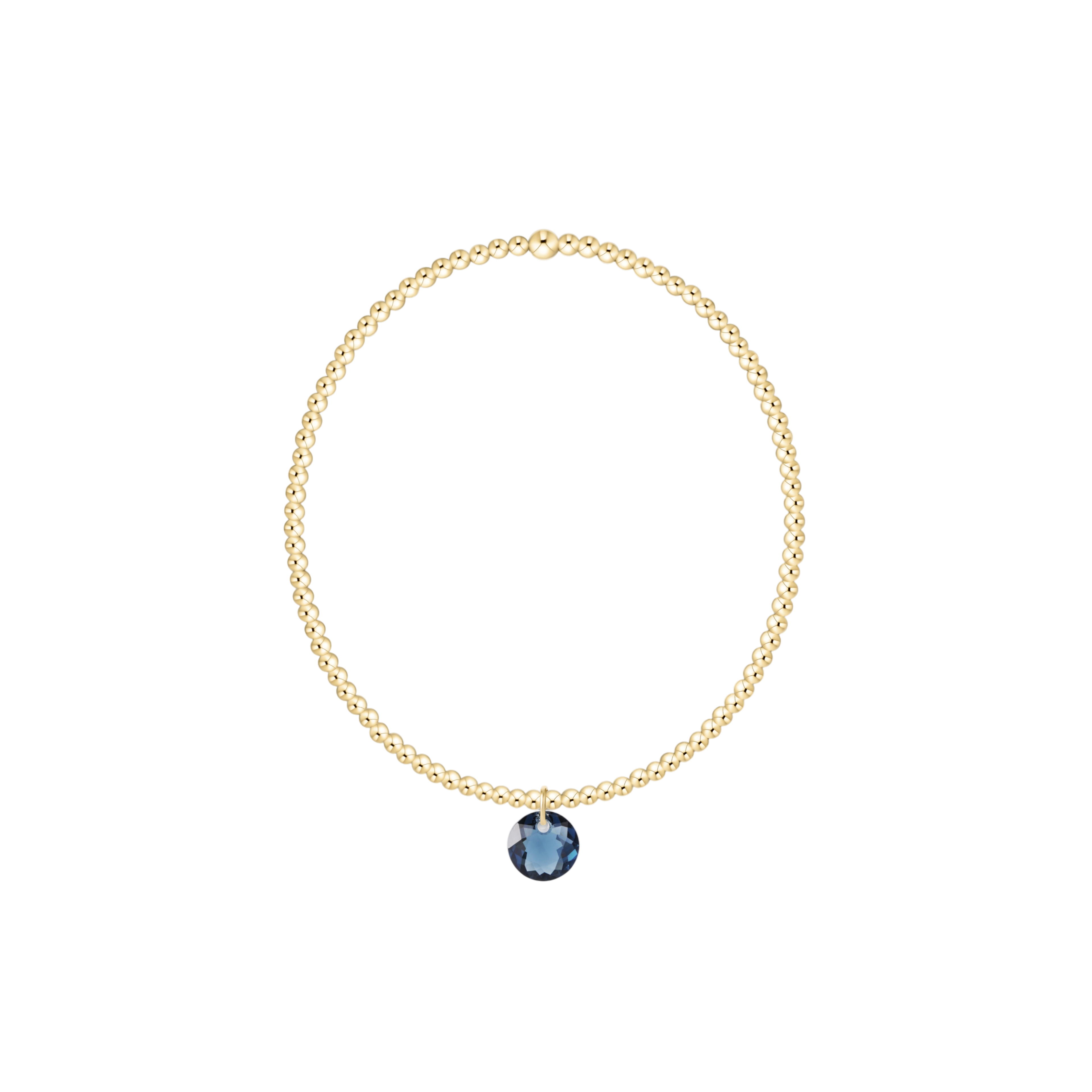 enewton Reflection Birthstone Classic Gold 2mm Bracelet - Small Charm - September