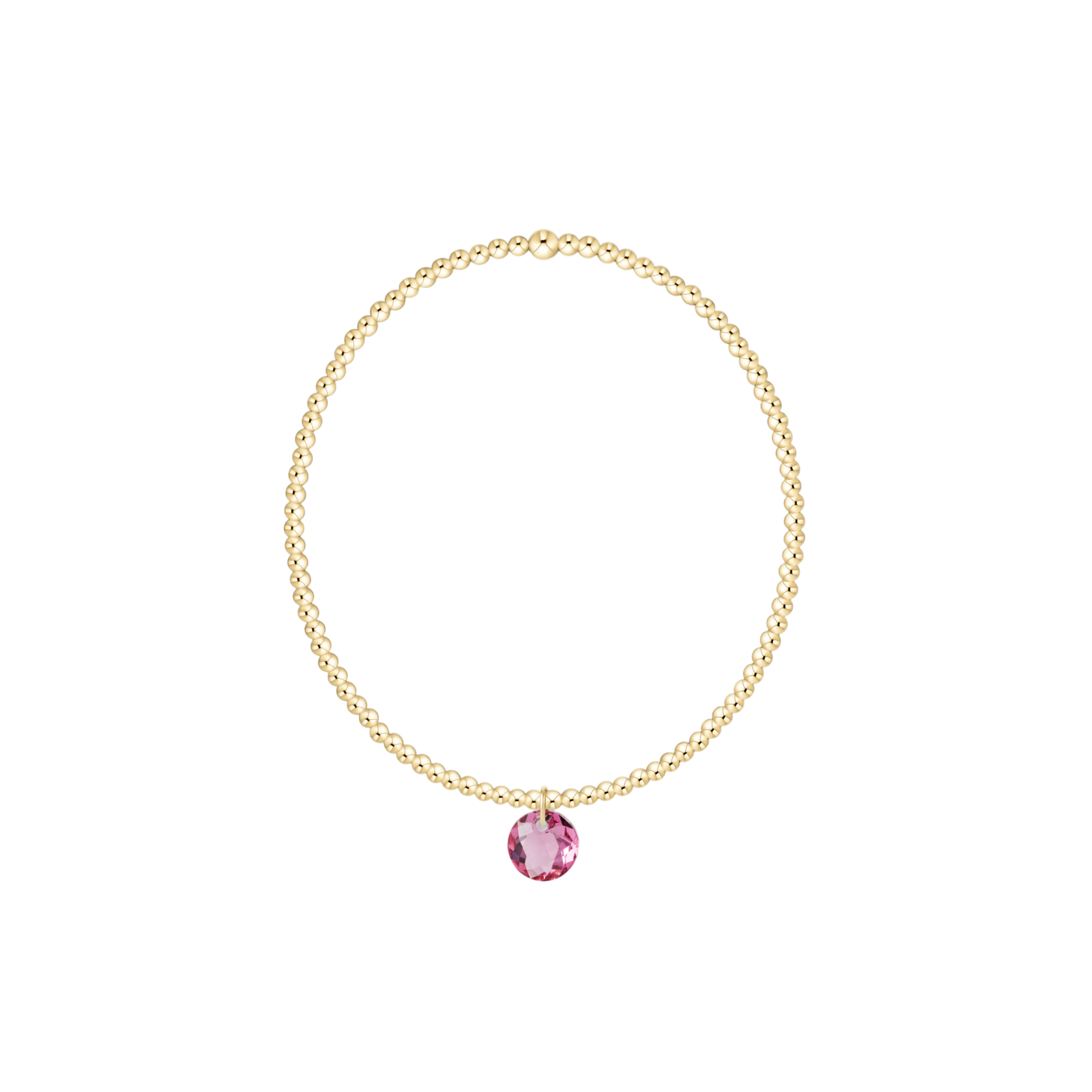 enewton Reflection Birthstone Classic Gold 2mm Bracelet - Small Charm - October