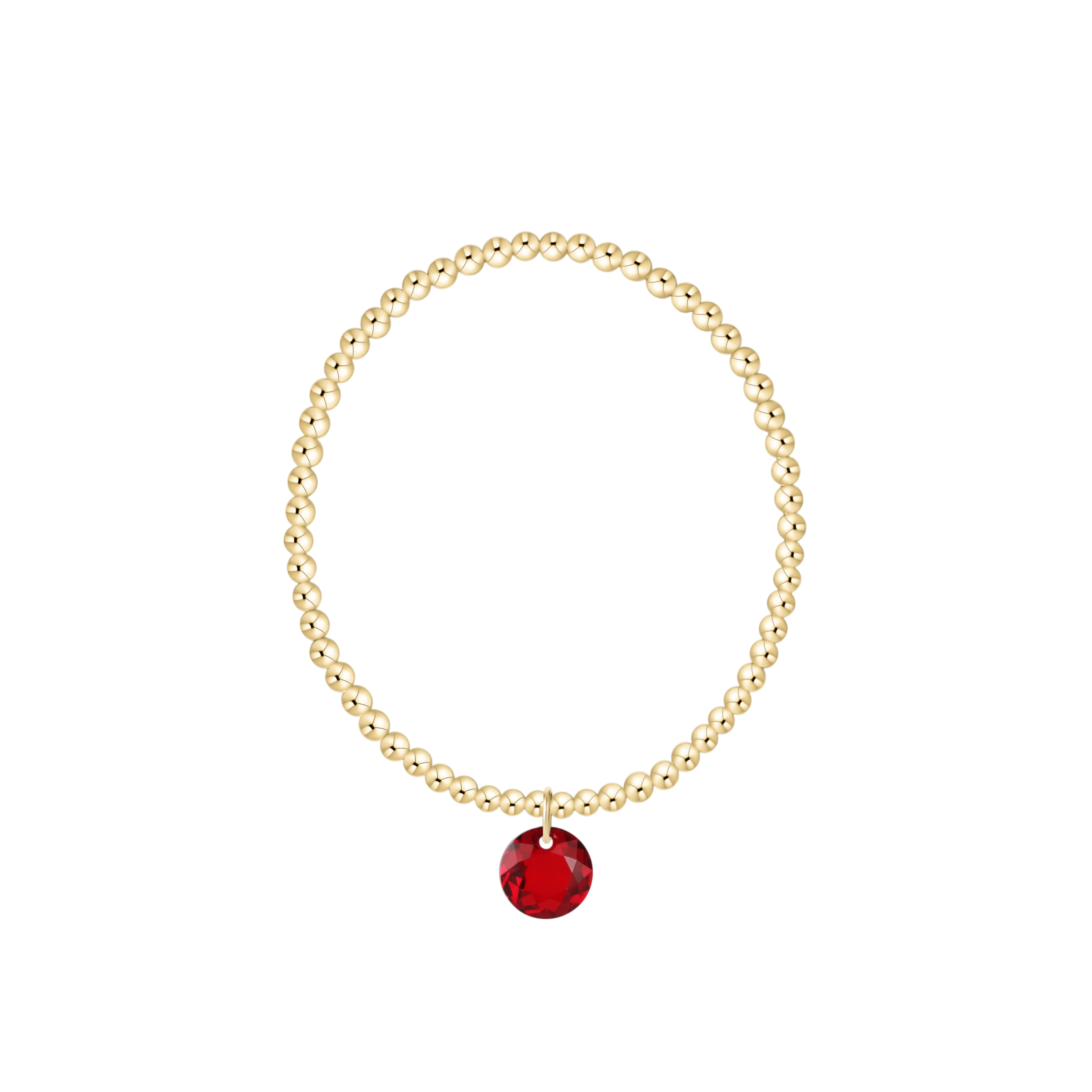 enewton Reflection Birthstone Classic Gold 3mm Bracelet - Large Charm - January