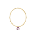 enewton Reflection Birthstone Classic Gold 3mm Bracelet - Large Charm - February