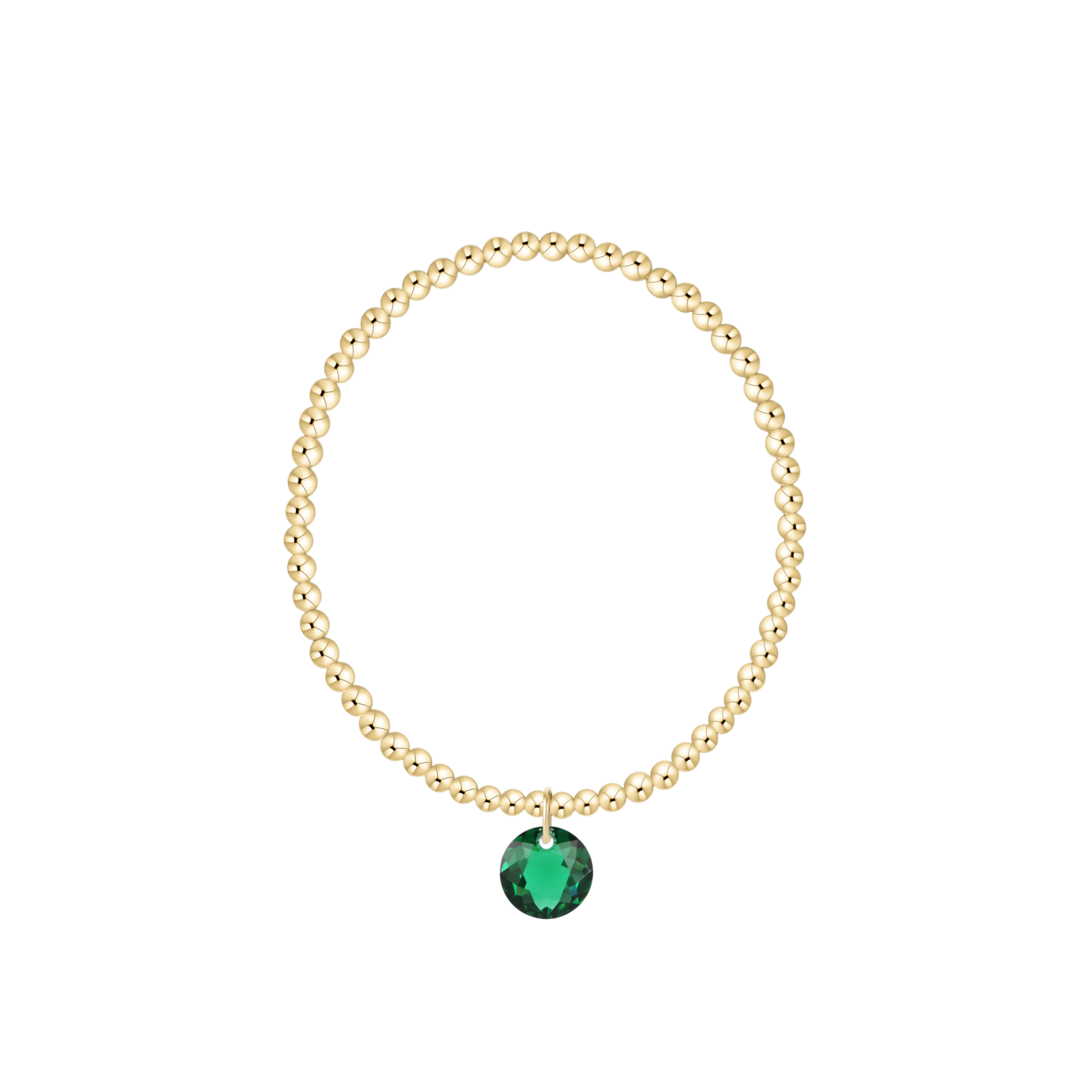 enewton Reflection Birthstone Classic Gold 3mm Bracelet - Large Charm - May