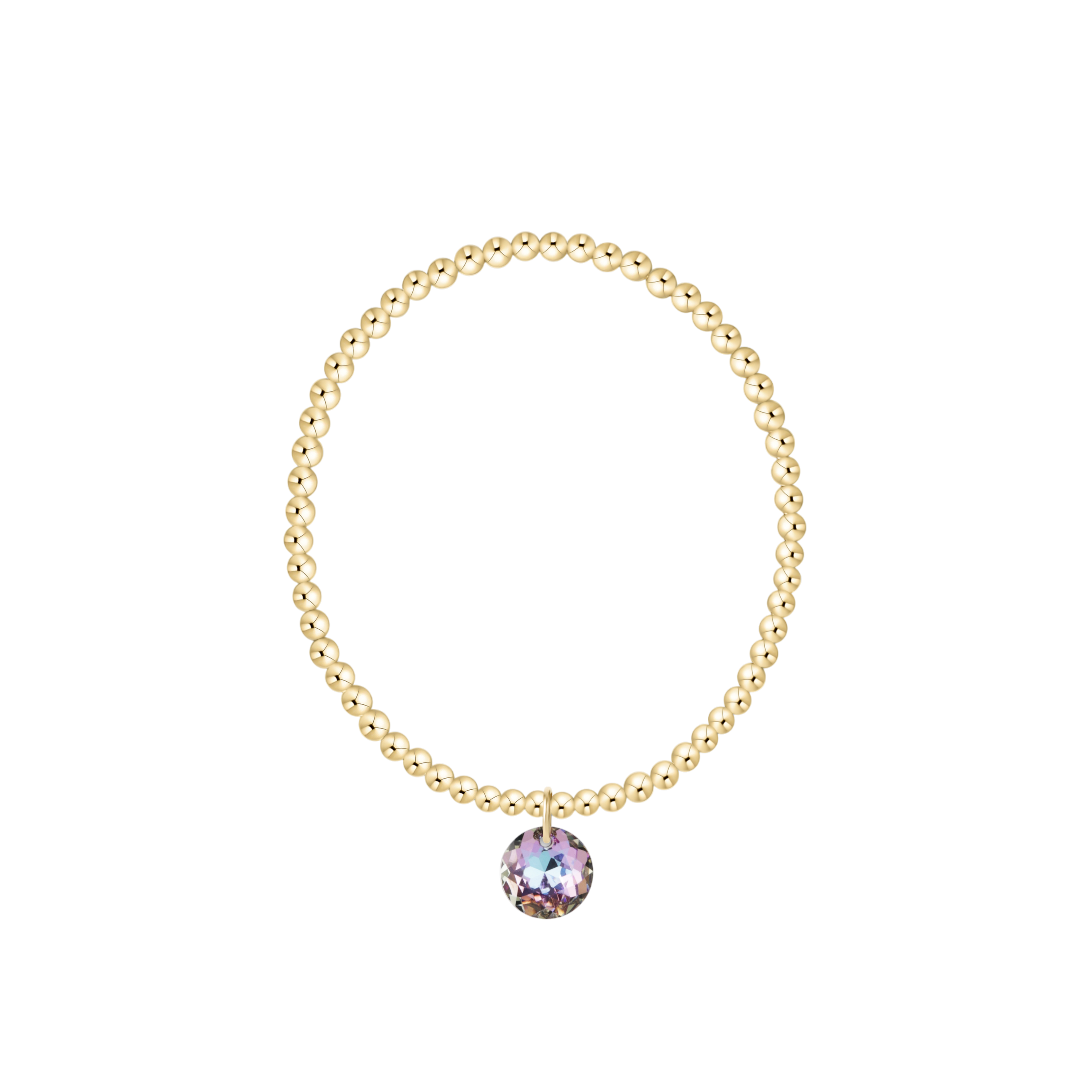 enewton Reflection Birthstone Classic Gold 3mm Bracelet - Large Charm - June