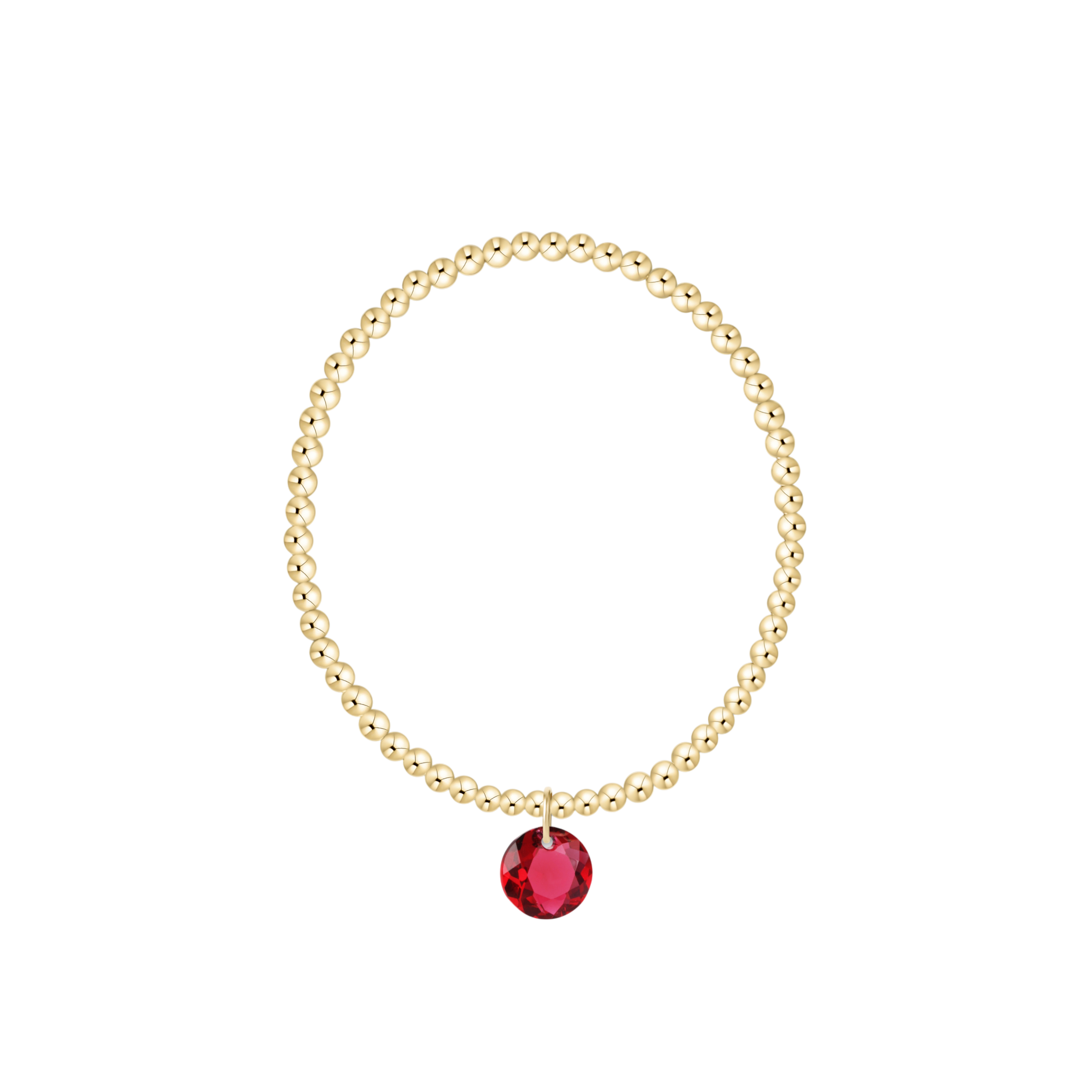 enewton Reflection Birthstone Classic Gold 3mm Bracelet - Large Charm - July