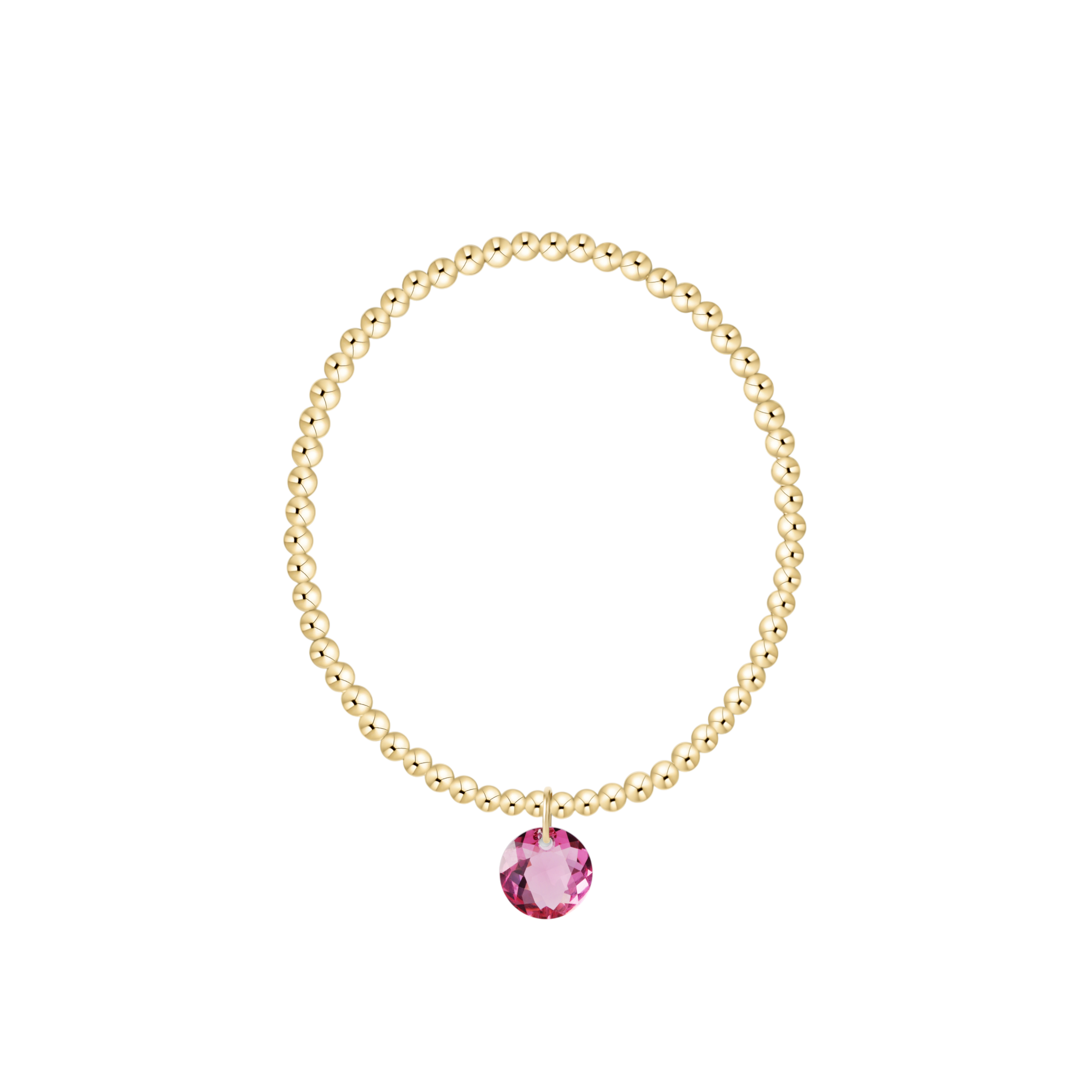 enewton Reflection Birthstone Classic Gold 3mm Bracelet - Large Charm - October
