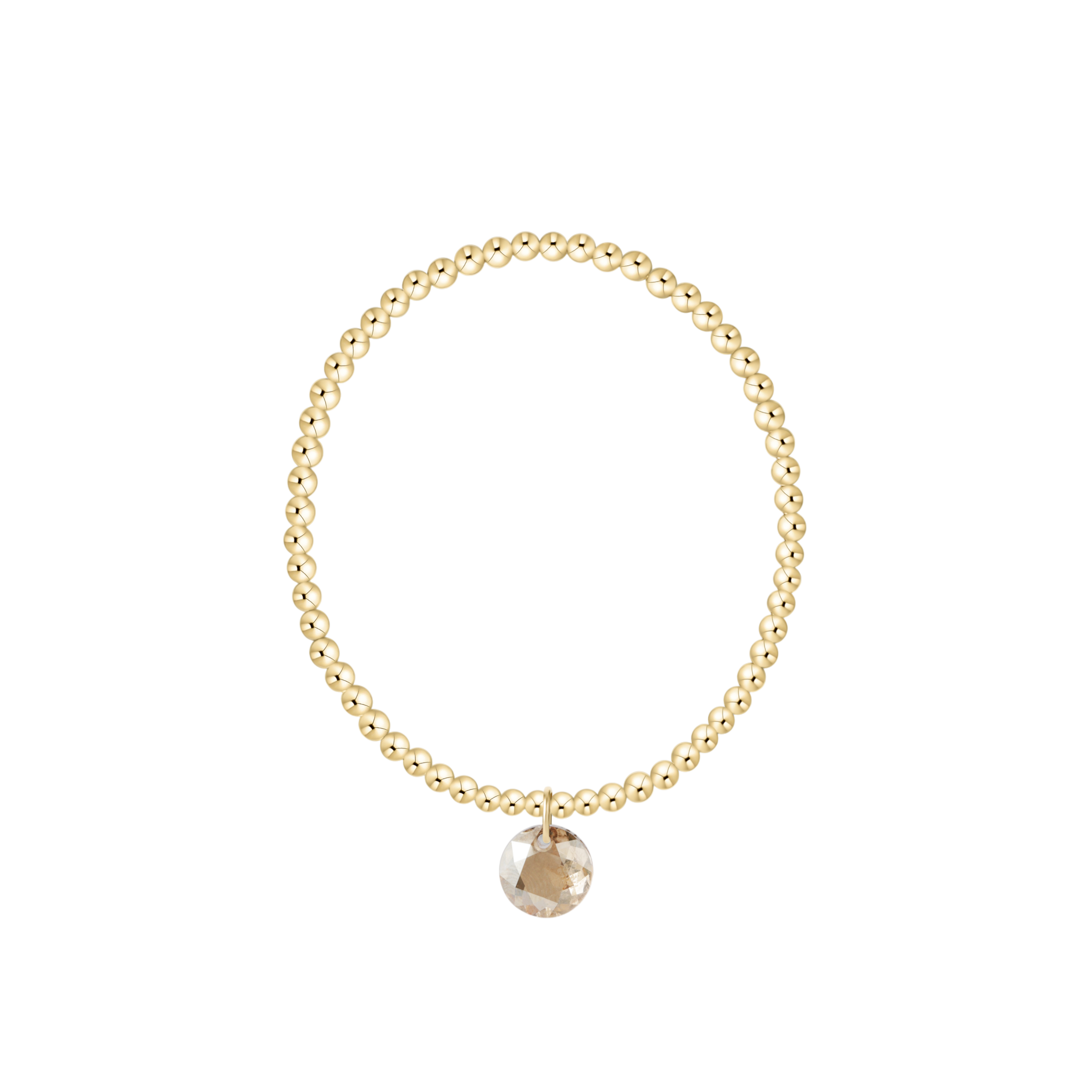 enewton Reflection Birthstone Classic Gold 3mm Bracelet - Large Charm - November