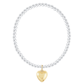 enewton Classic Mixed Metal 3mm Bracelet - Love Plush Gold Charm