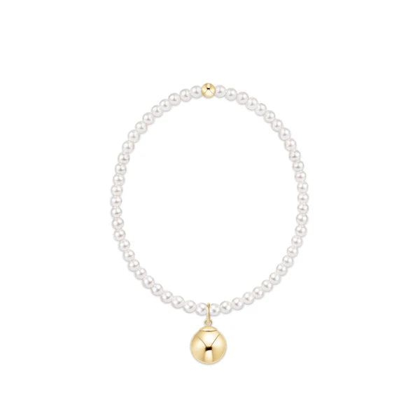 enewton Classic Pearl 3mm Bracelet - Classic Gold 10mm Charm