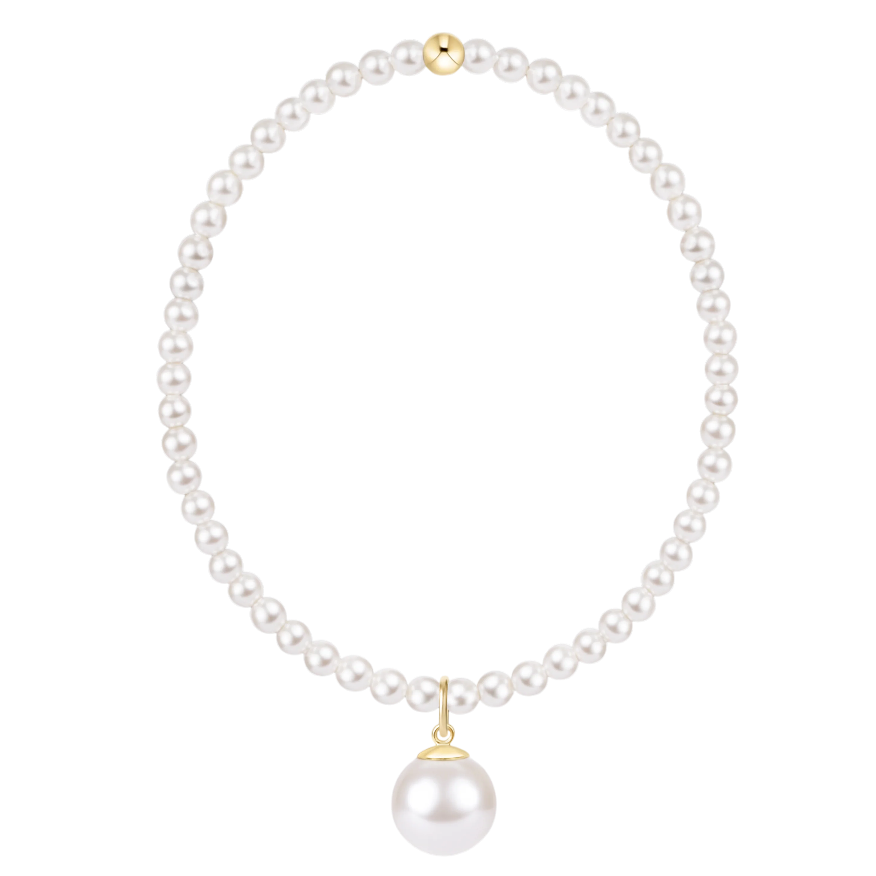 enewton Classic Pearl 3mm Bracelet - Classic Pearl 10mm Charm