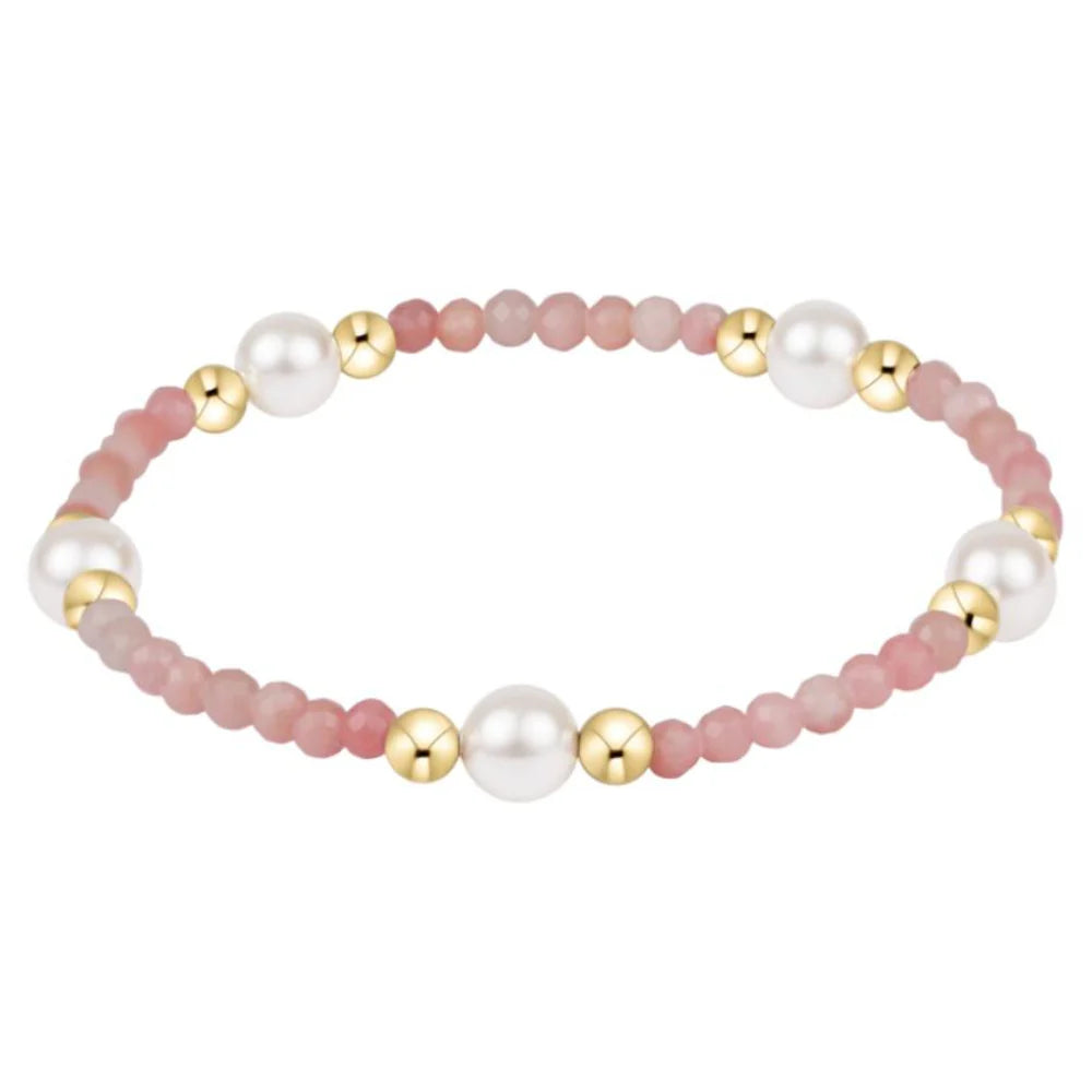 enewton Purpose Pearl 6mm Gem Bracelet - Pink Opal