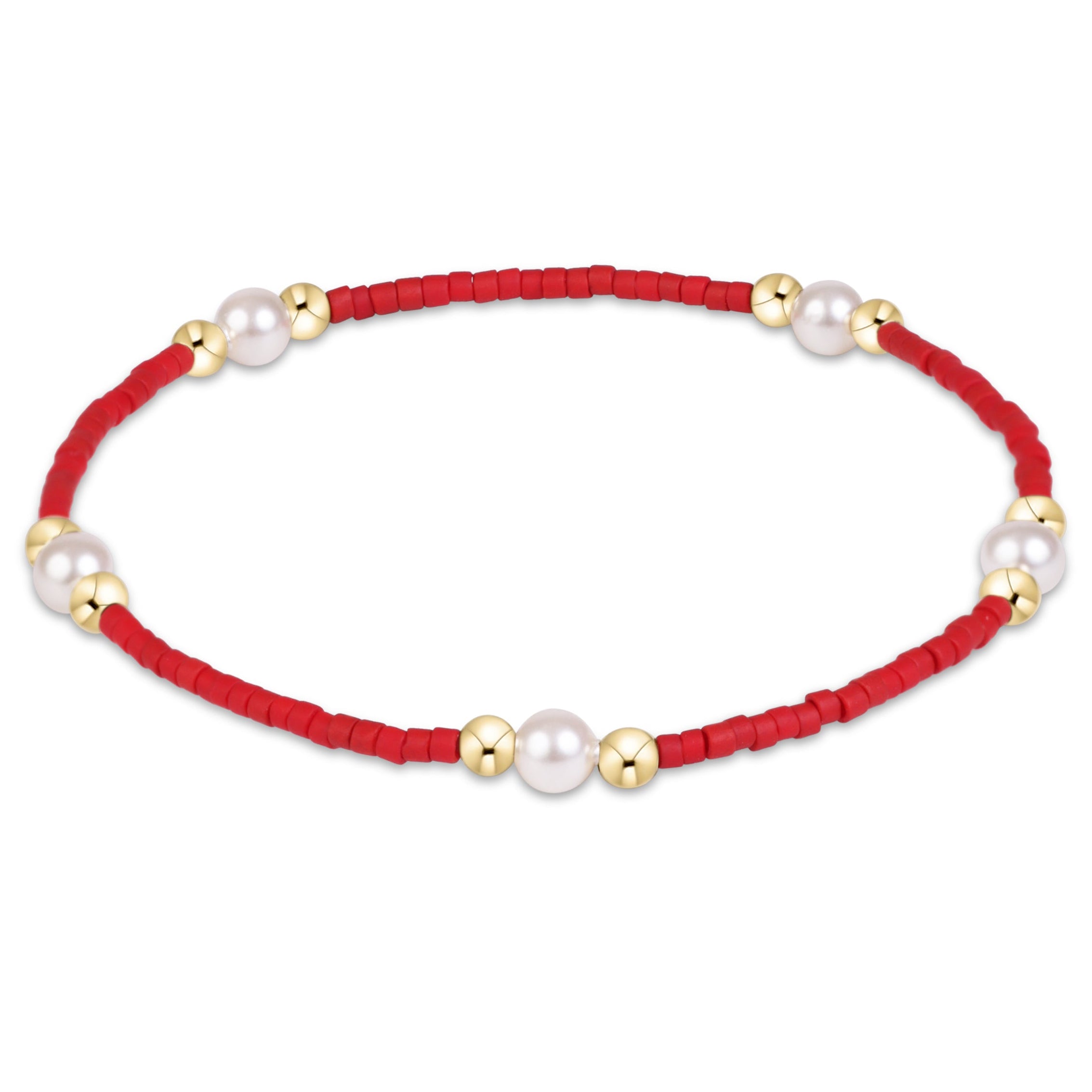enewton Hope Purpose Pearl Bracelet - Crimson