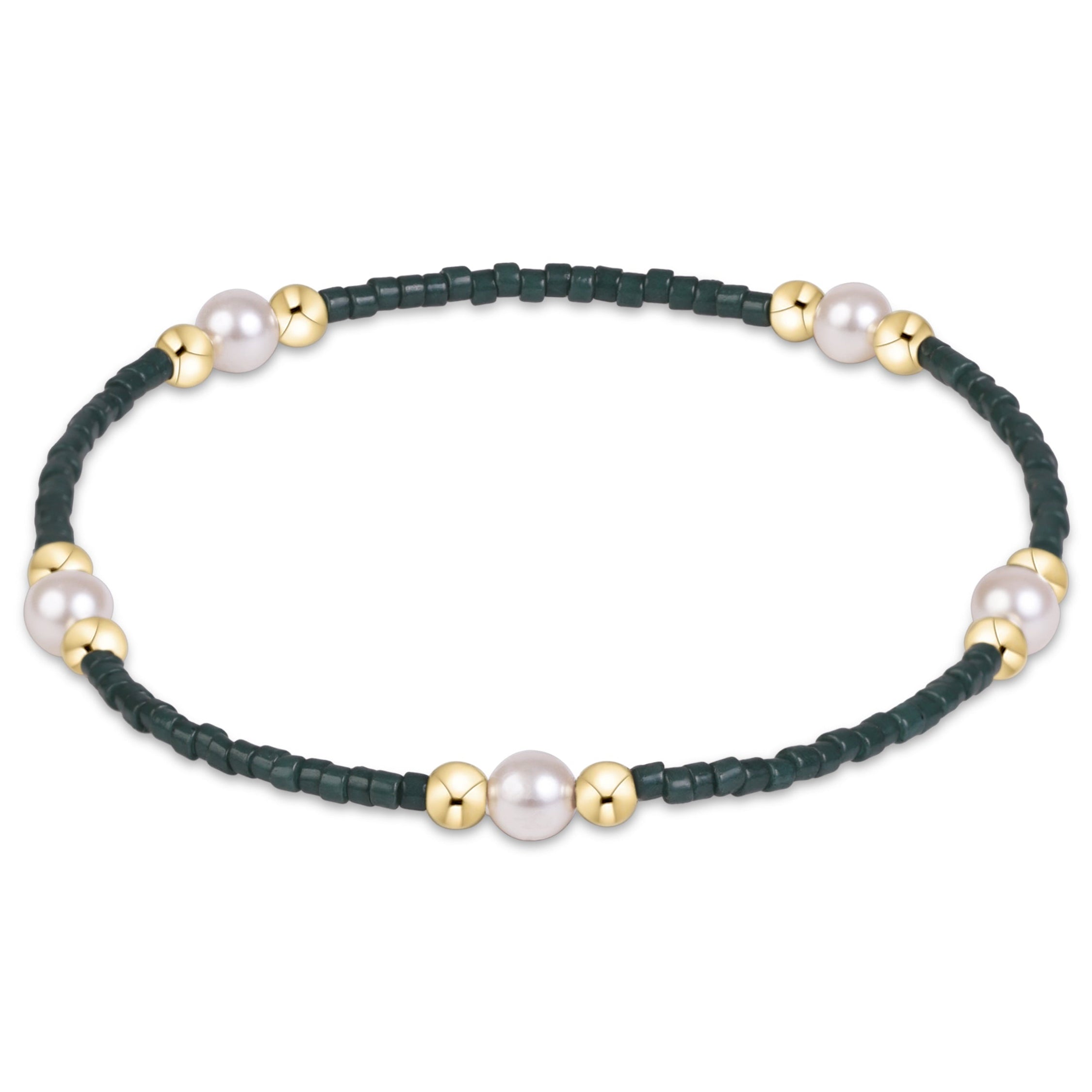 enewton Hope Purpose Pearl Bracelet - Dark Geen