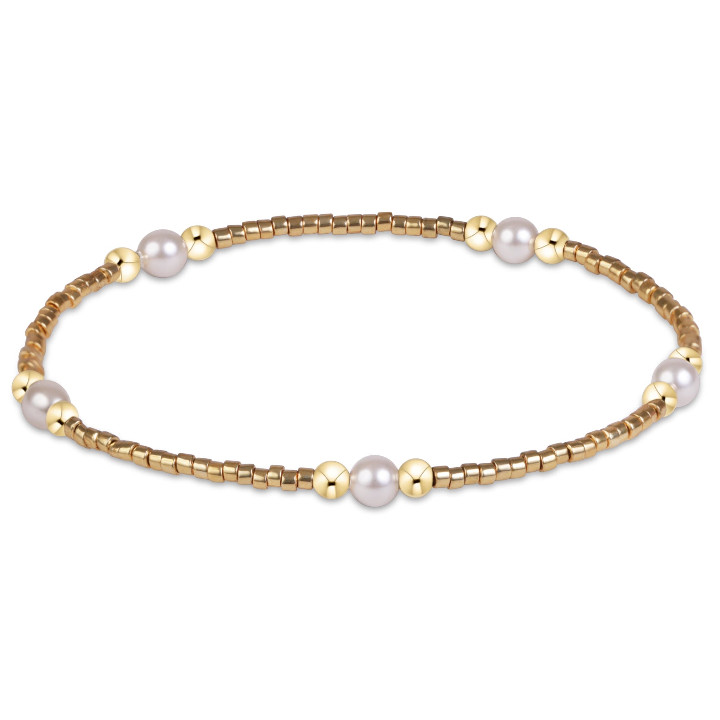enewton Gameday Hope Purpose Pearl Bracelet - Gold Luster