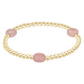 enewton Admire Gemstone 3mm Gold Bracelet- Pink Opal