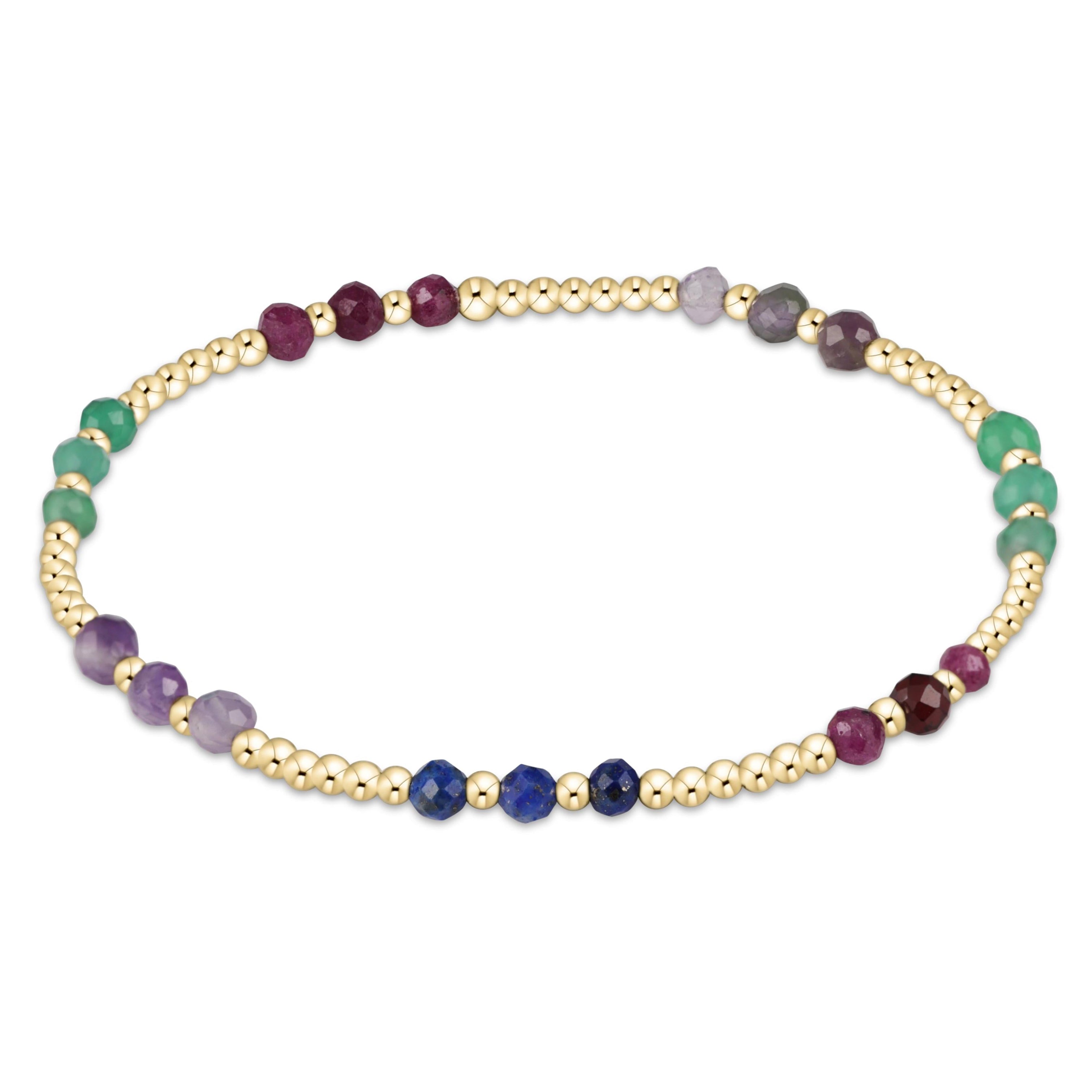 enewton Gemstone Gold Joy Pattern 3mm Bead Bracelet - Hot Mess FW25