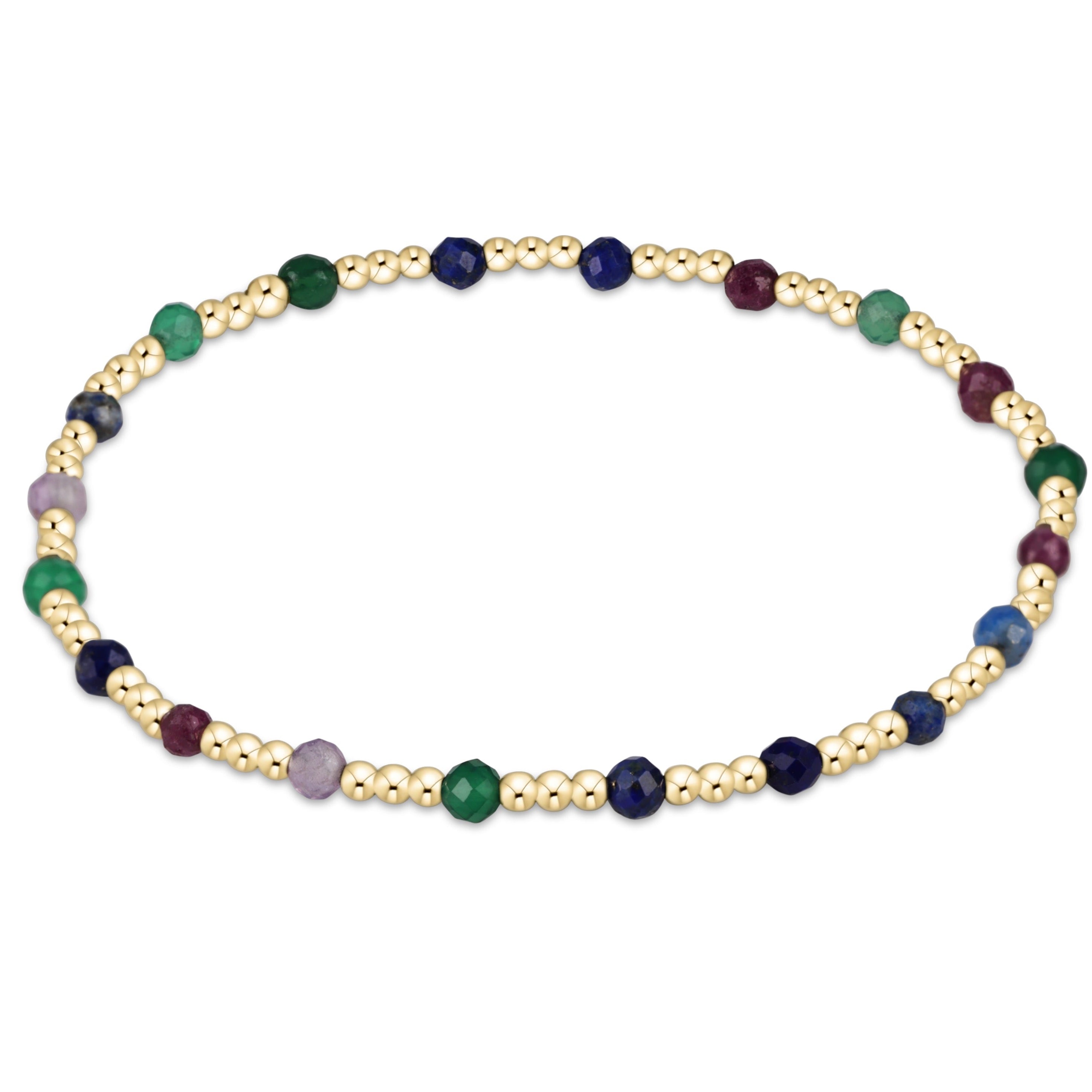 enewton Gemstone Gold Sincerity Pattern 3mm Bead Bracelet - Hot Mess FW25