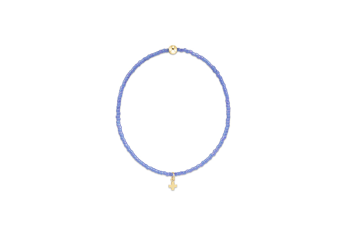 enewton Hope Classic Bright Blue Bracelet - Signature Cross Small Gold Charm