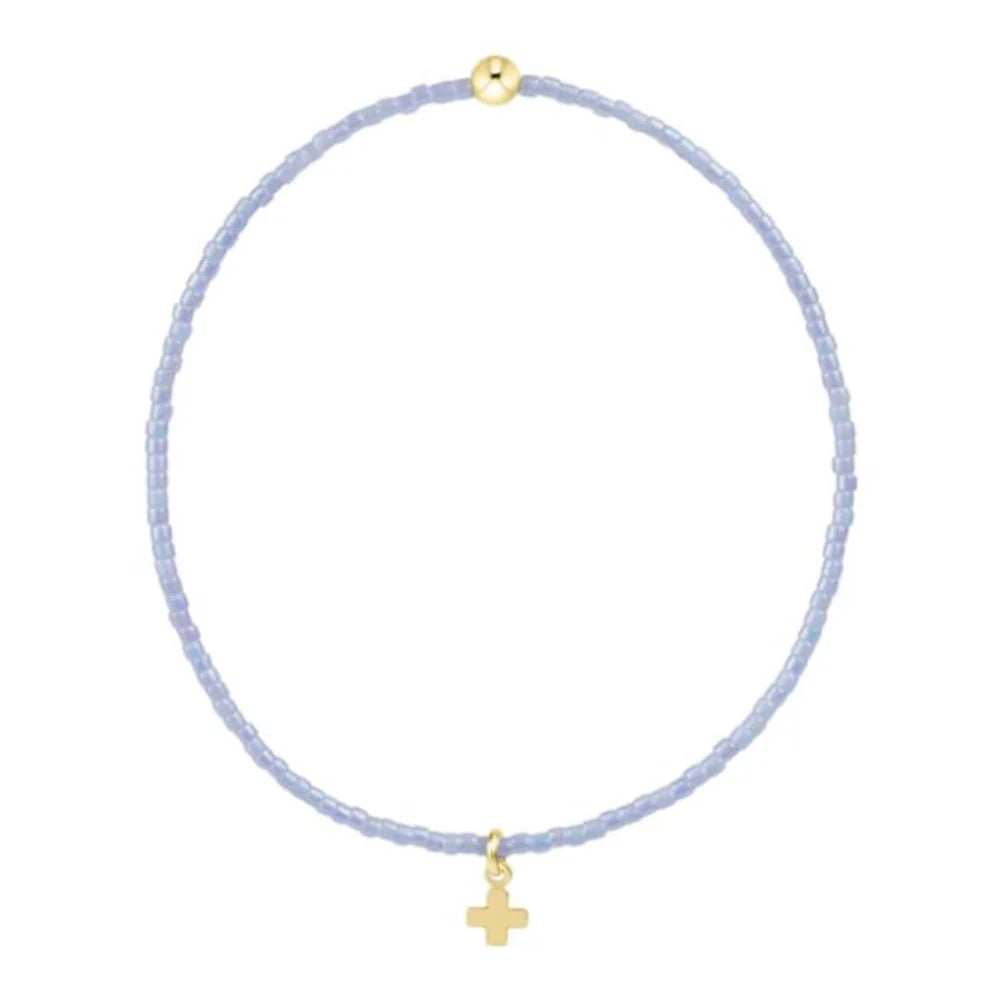 enewton Hope Classic Ocean Mist Bracelet - Signature Cross Small Gold Charm