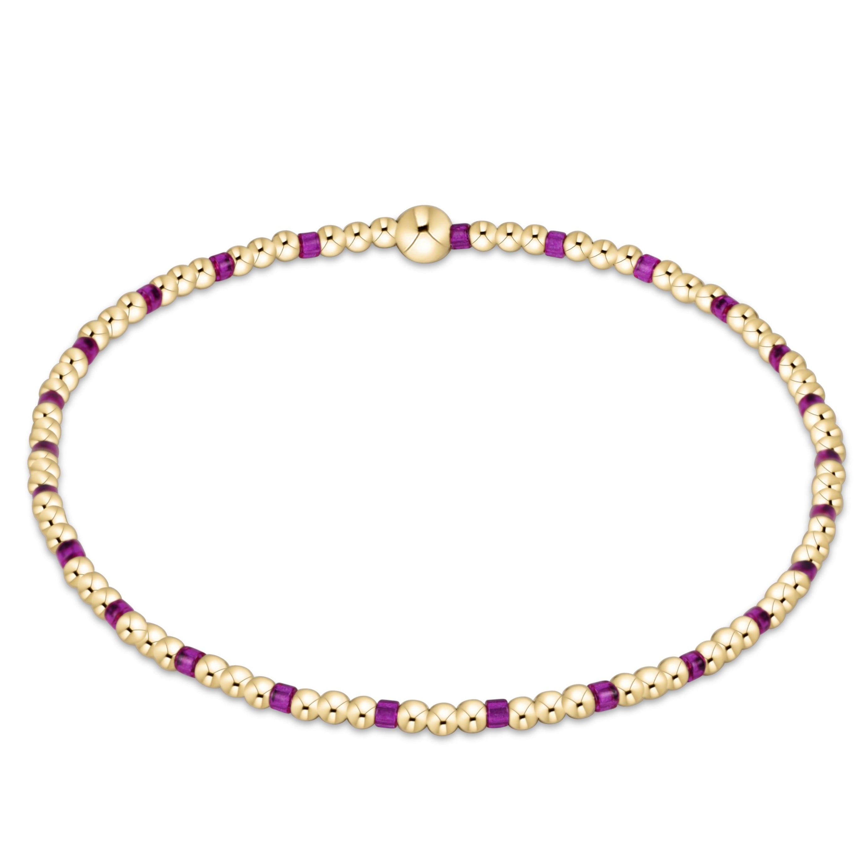enewton Hope Sincerity Pattern 2mm Bead Bracelet - Fuchsia