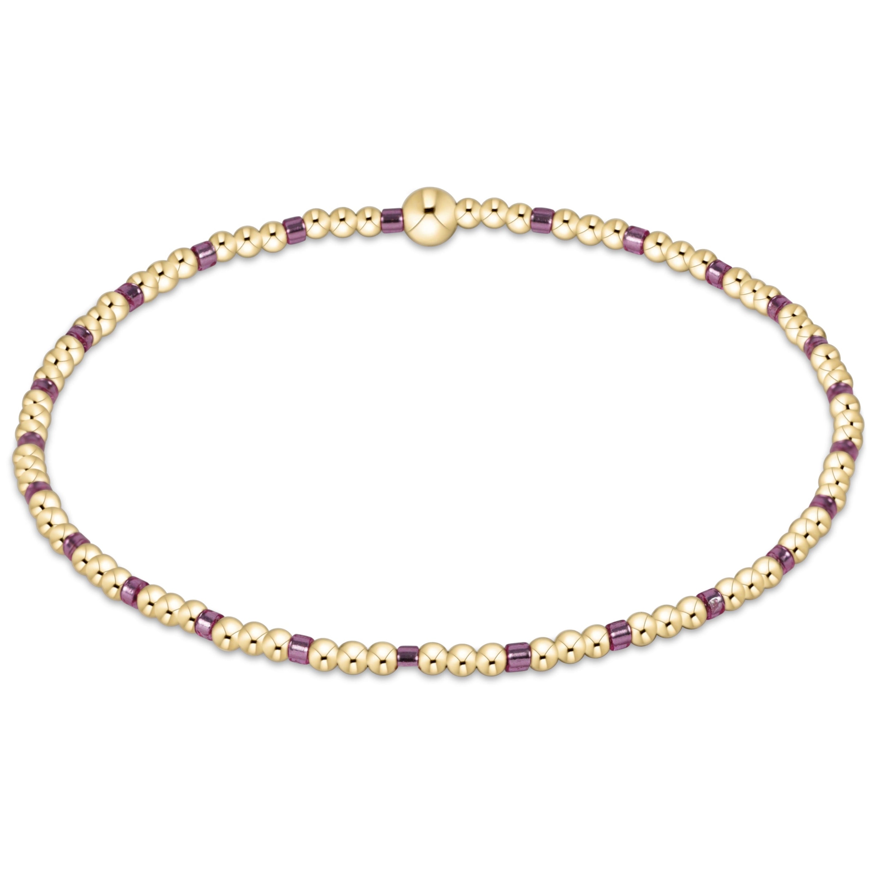 enewton Hope Sincerity Pattern 2mm Bead Bracelet - Pink Metallic