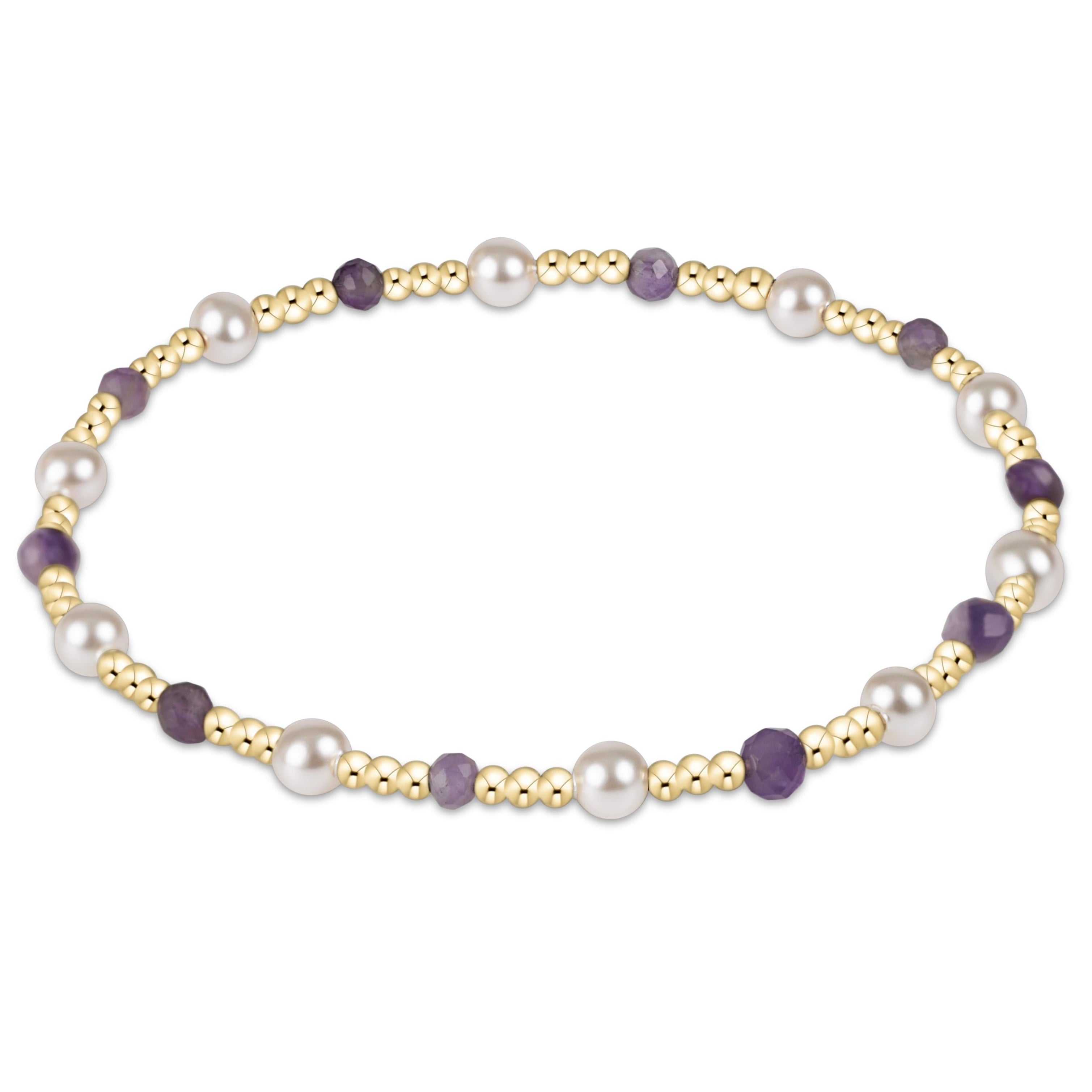 enewton Pearl Sincerity Pattern 4mm Bead Bracelet - Amethyst