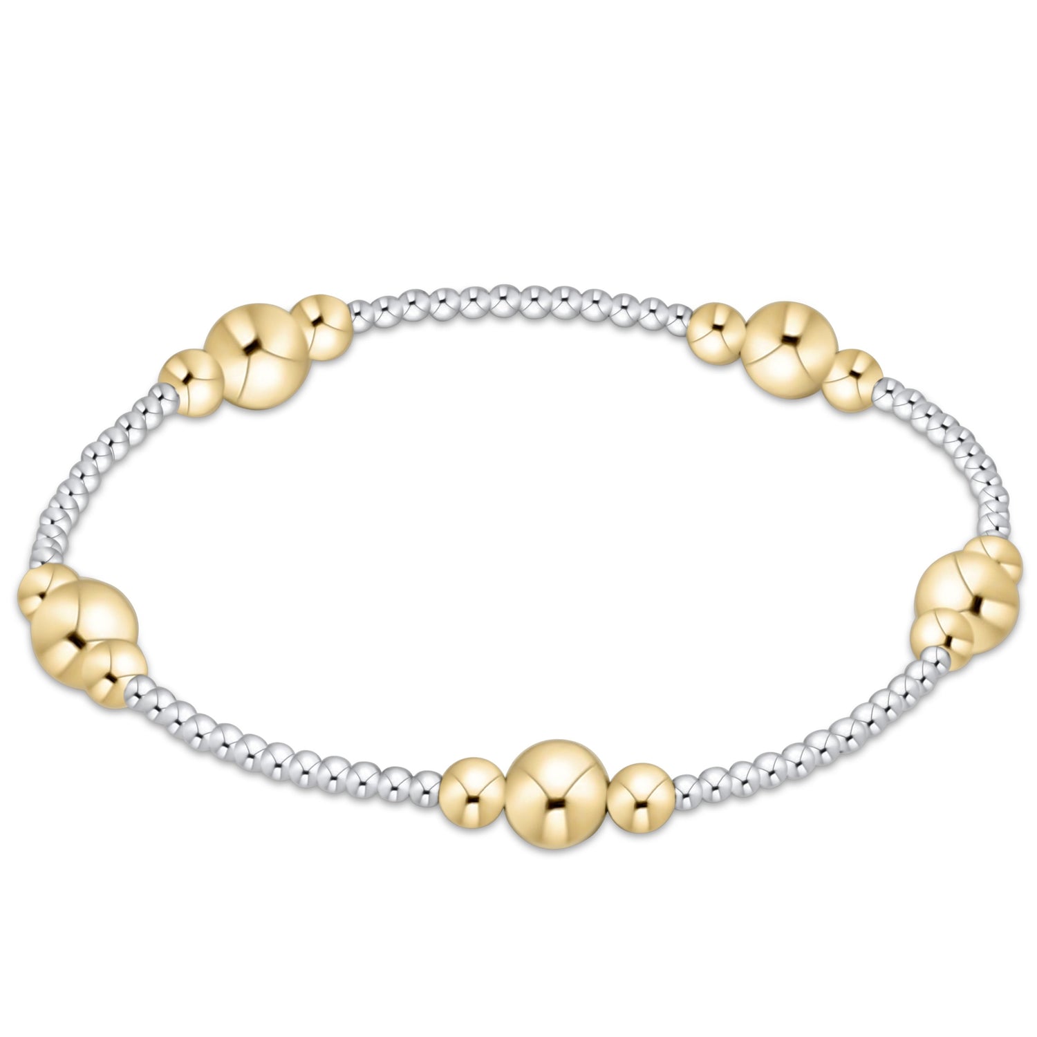 enewton Purpose Gold 6mm Bead Bracelet - Mixed Metal