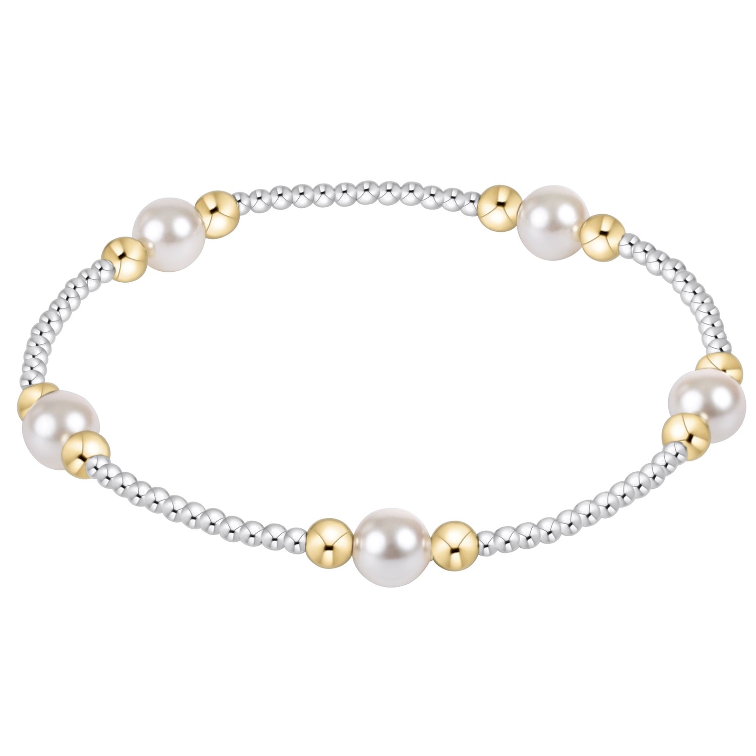 enewton Purpose Pearl 6mm Bead Bracelet - Mixed Metal