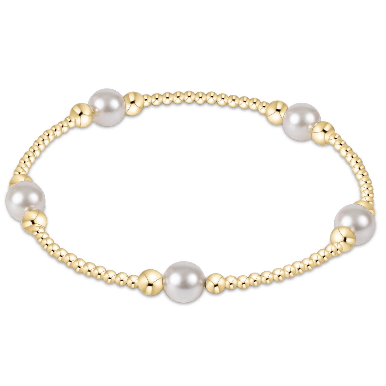 enewton Purpose Pearl 6mm Bead Bracelet - Gold