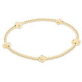 enewton egirl Signature Cross Small Gold Pattern 2mm Bead Bracelet - Gold