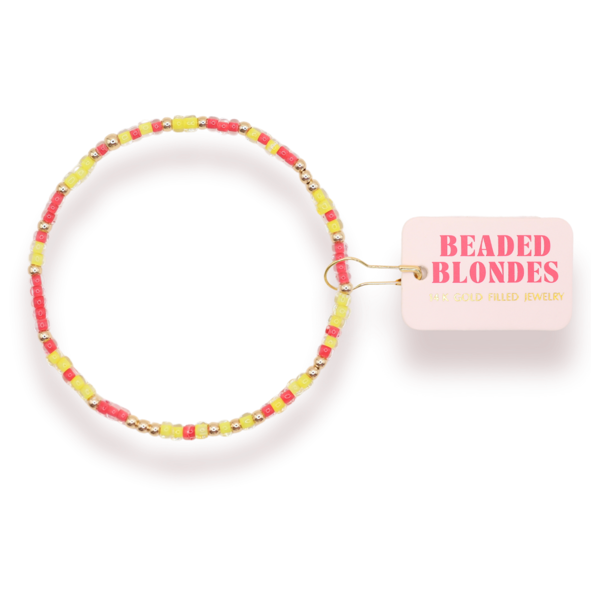 Beaded Blondes Chi Omega Sprinkle Bracelet Standard 6.75 inch