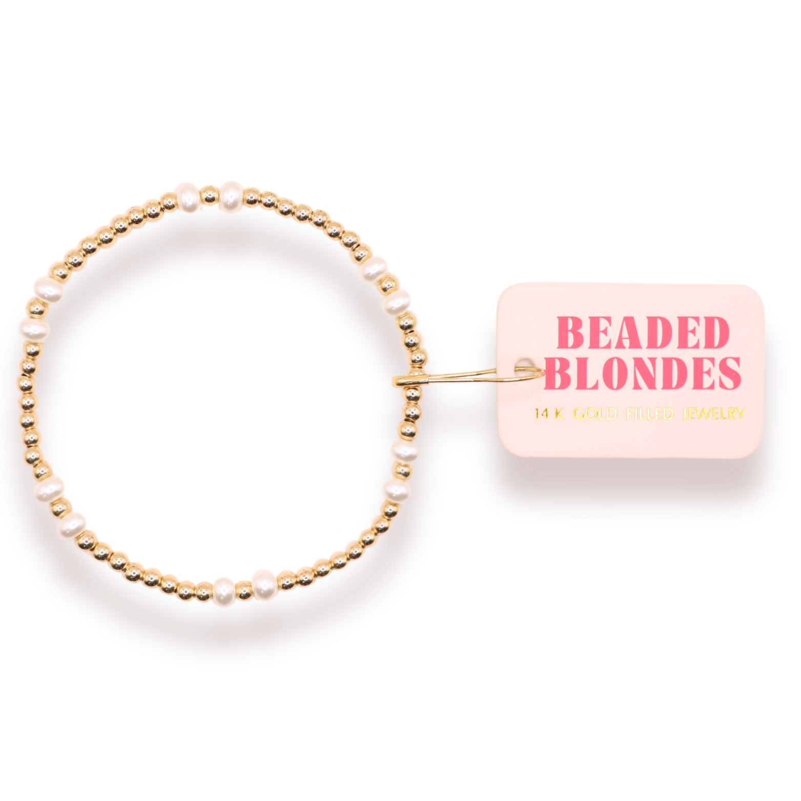 Beaded Blondes Bethani Pearl Bracelet Standard 6.75 inch