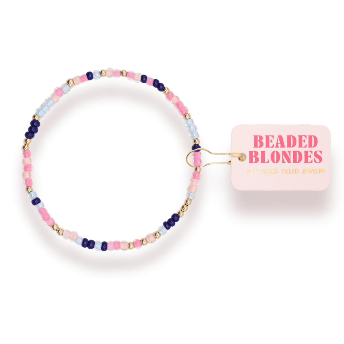 Beaded Blondes Delta Gamma Sprinkle Bracelet Standard 6.75 inch