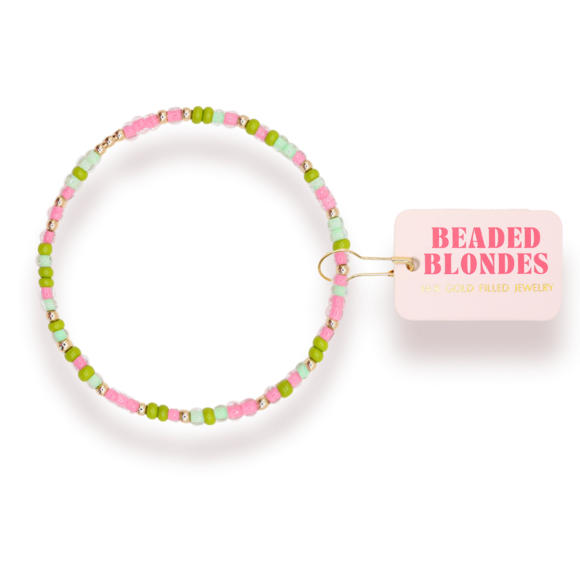 Beaded Blondes Delta Zeta Sprinkle Bracelet Standard 6.75 inch