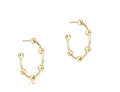 enewton Beaded Simplicity 1" Post Hoop - 4mm Gold