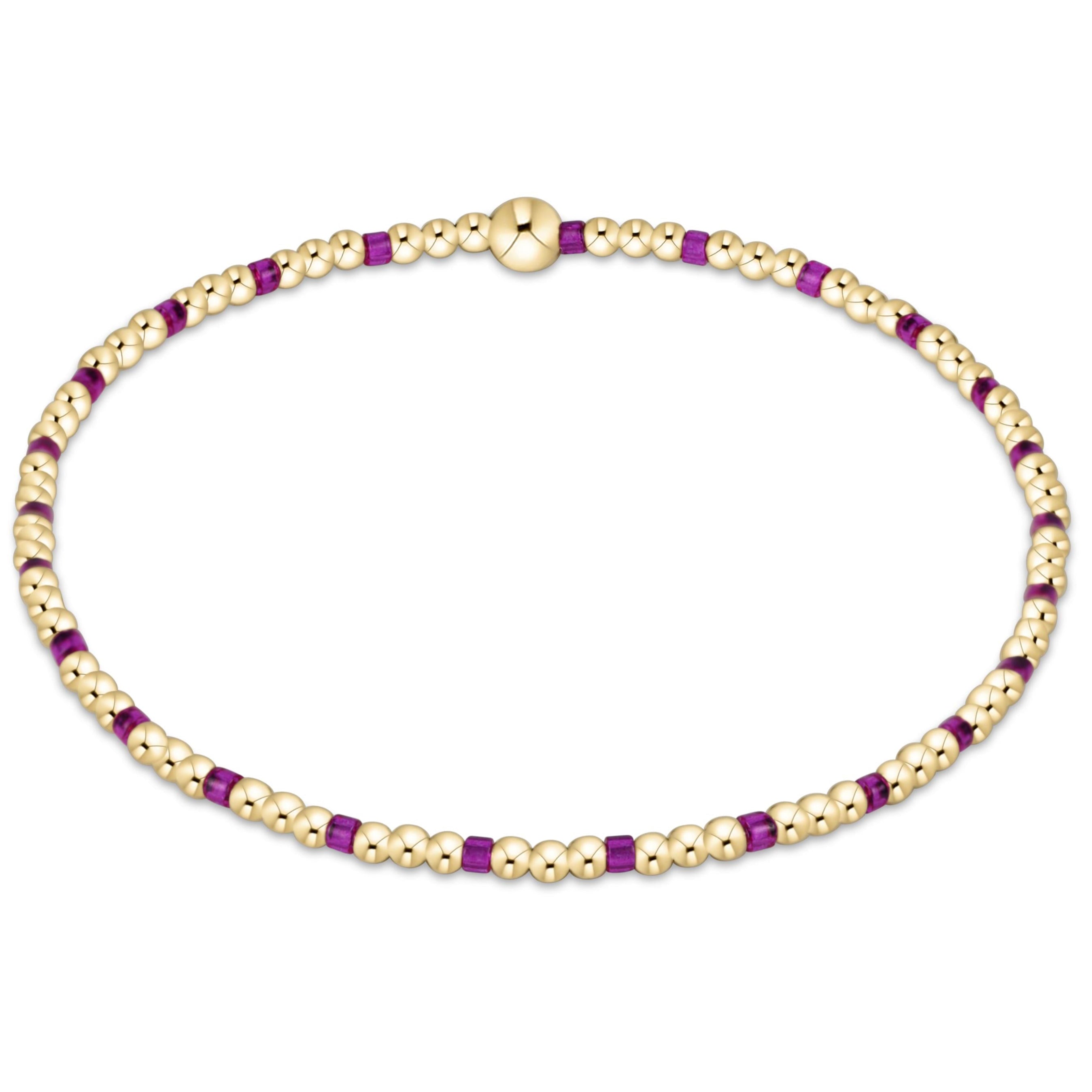 enewton egirl Hope Sincerity Pattern 2mm Bead Bracelet - Fuchsia