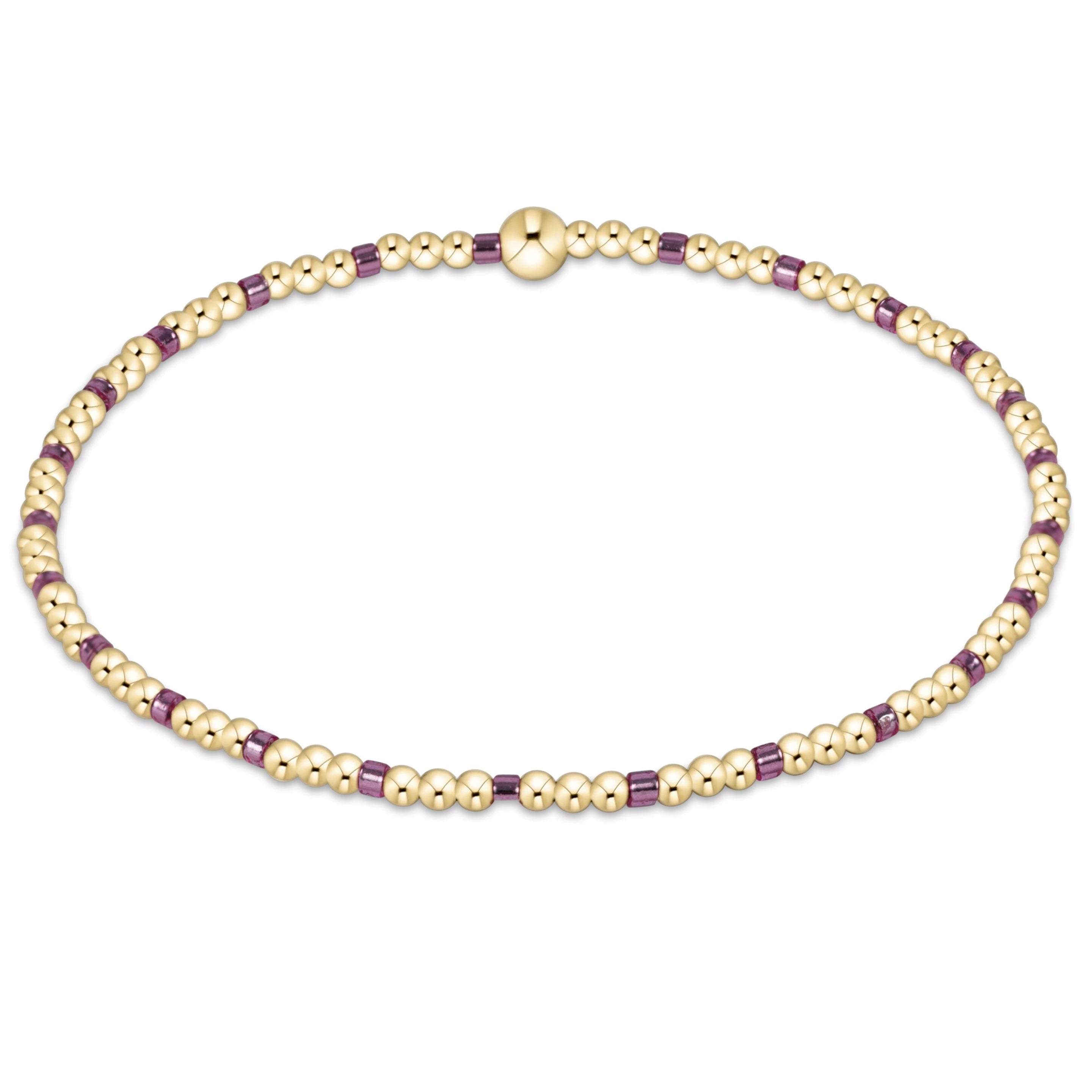 enewton egirl Hope Sincerity Pattern 2mm Bead Bracelet - Pink Metallic