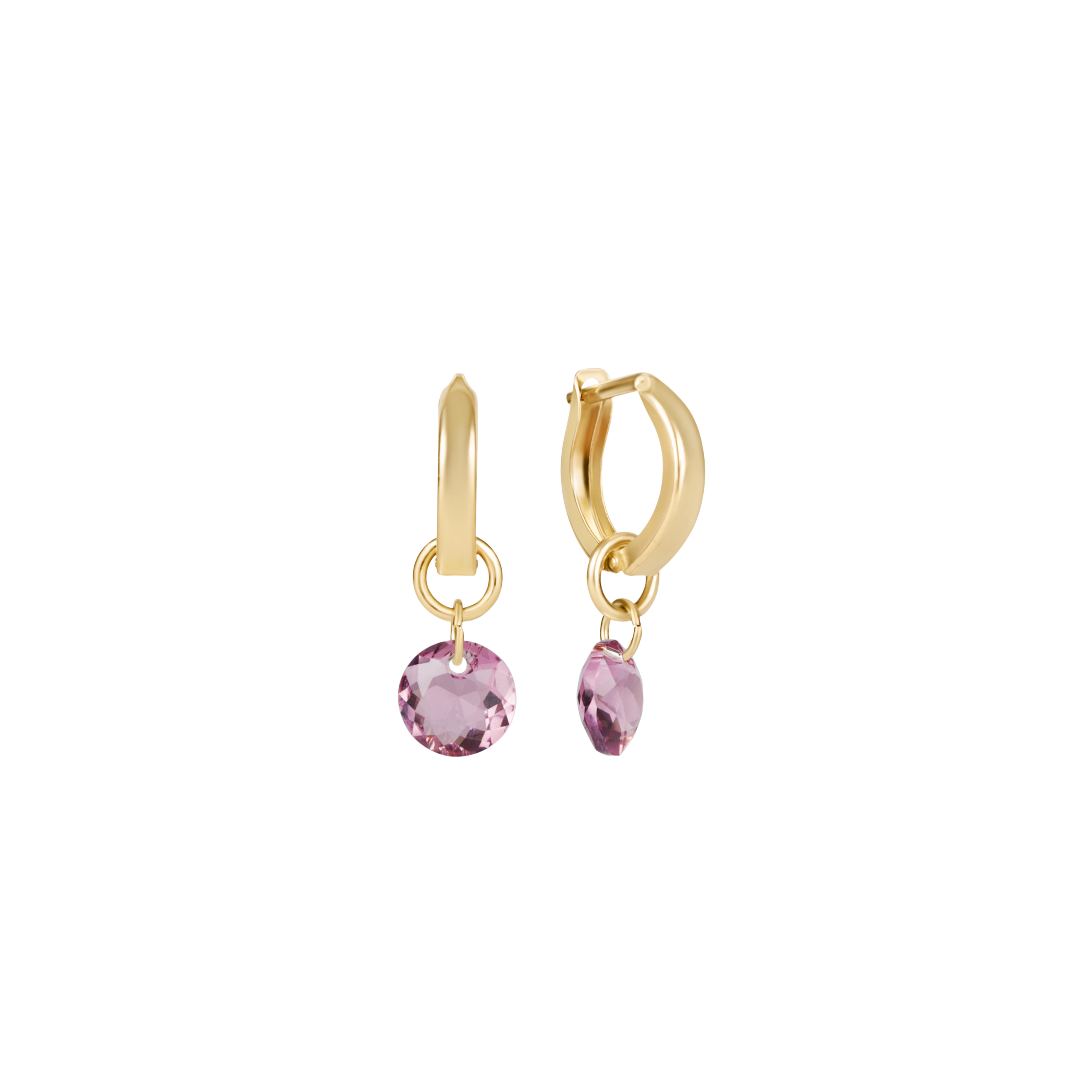 enewton Reflection Birthstone 0.5" Huggie Hoop Earring - Small Charm - February