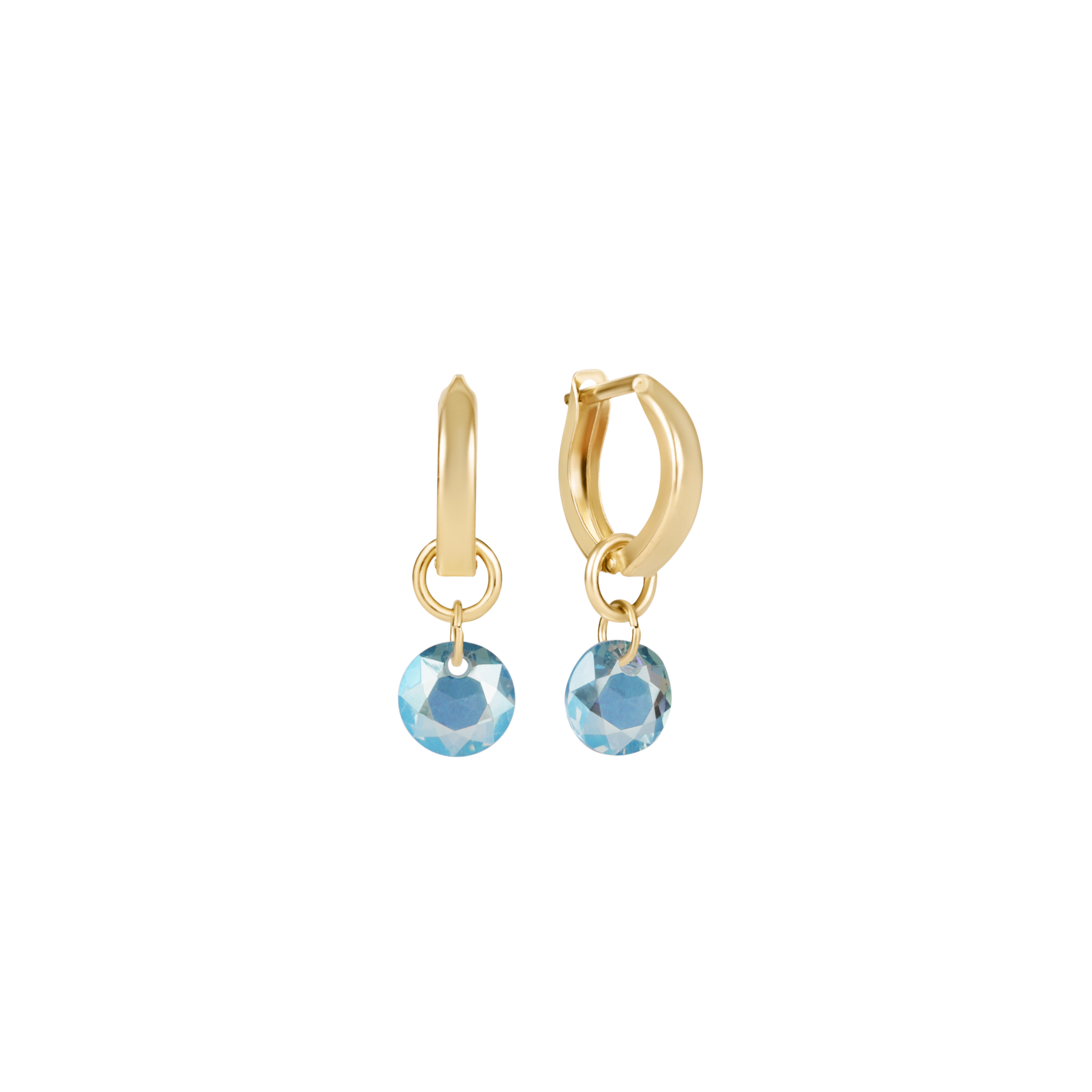 enewton Reflection Birthstone 0.5" Huggie Hoop Earring - Small Charm - March
