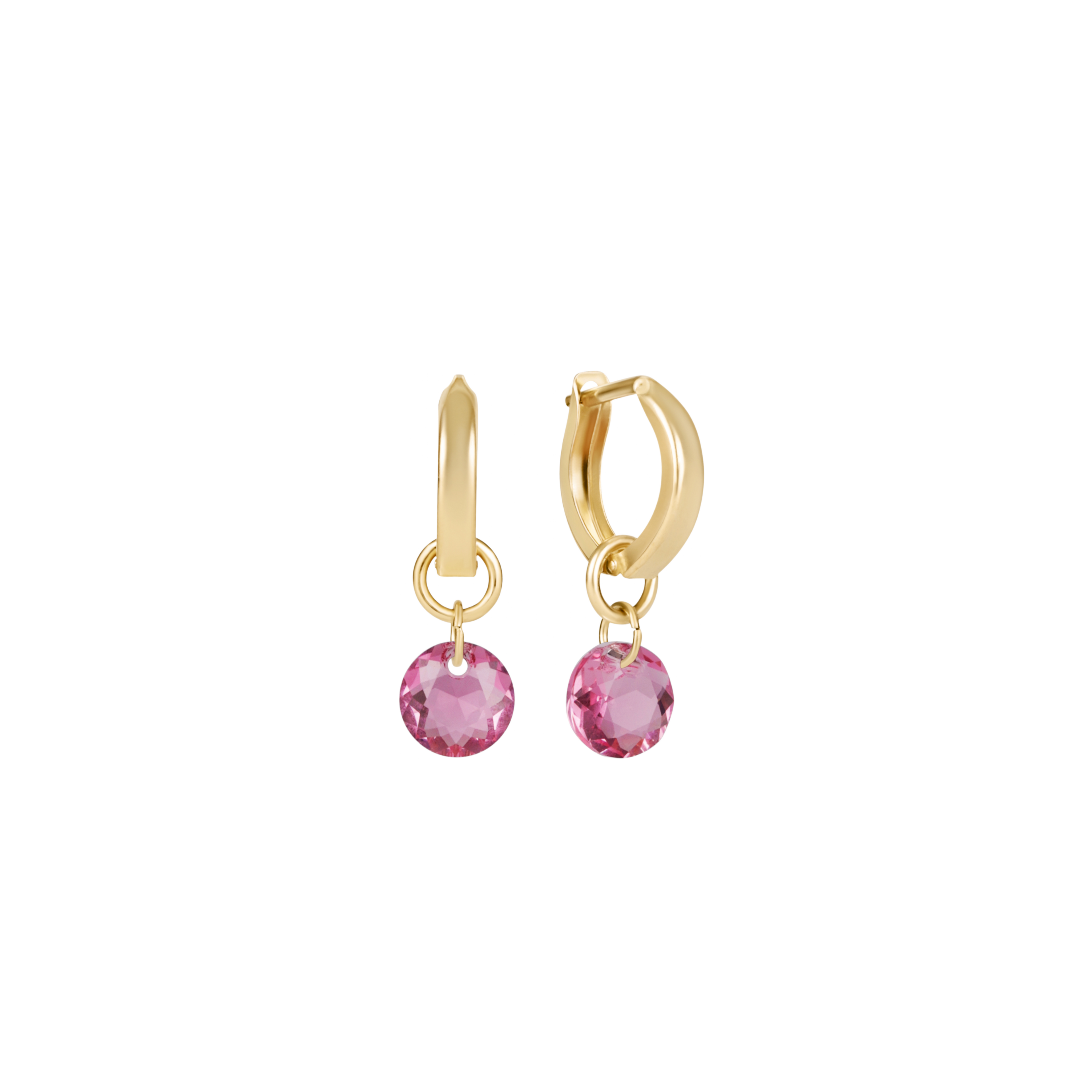 enewton Reflection Birthstone 0.5" Huggie Hoop Earring - Small Charm - October