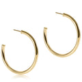enewton Round Gold 1.5" Post Hoop - 3mm - Smooth